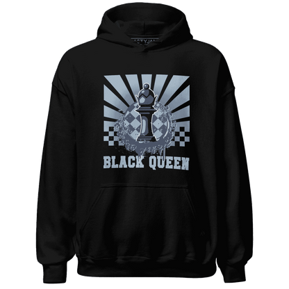 Mid Diffused Blue Grey 1s Hoodie Match Black Queen Collection - NastyJamz