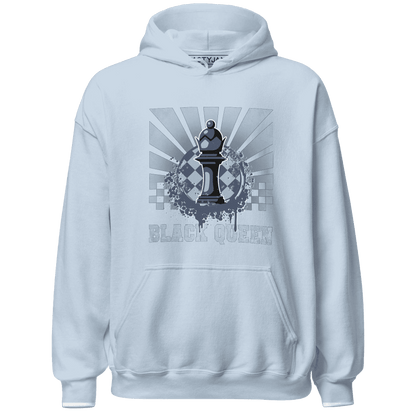 Mid Diffused Blue Grey 1s Hoodie Match Black Queen Collection - NastyJamz