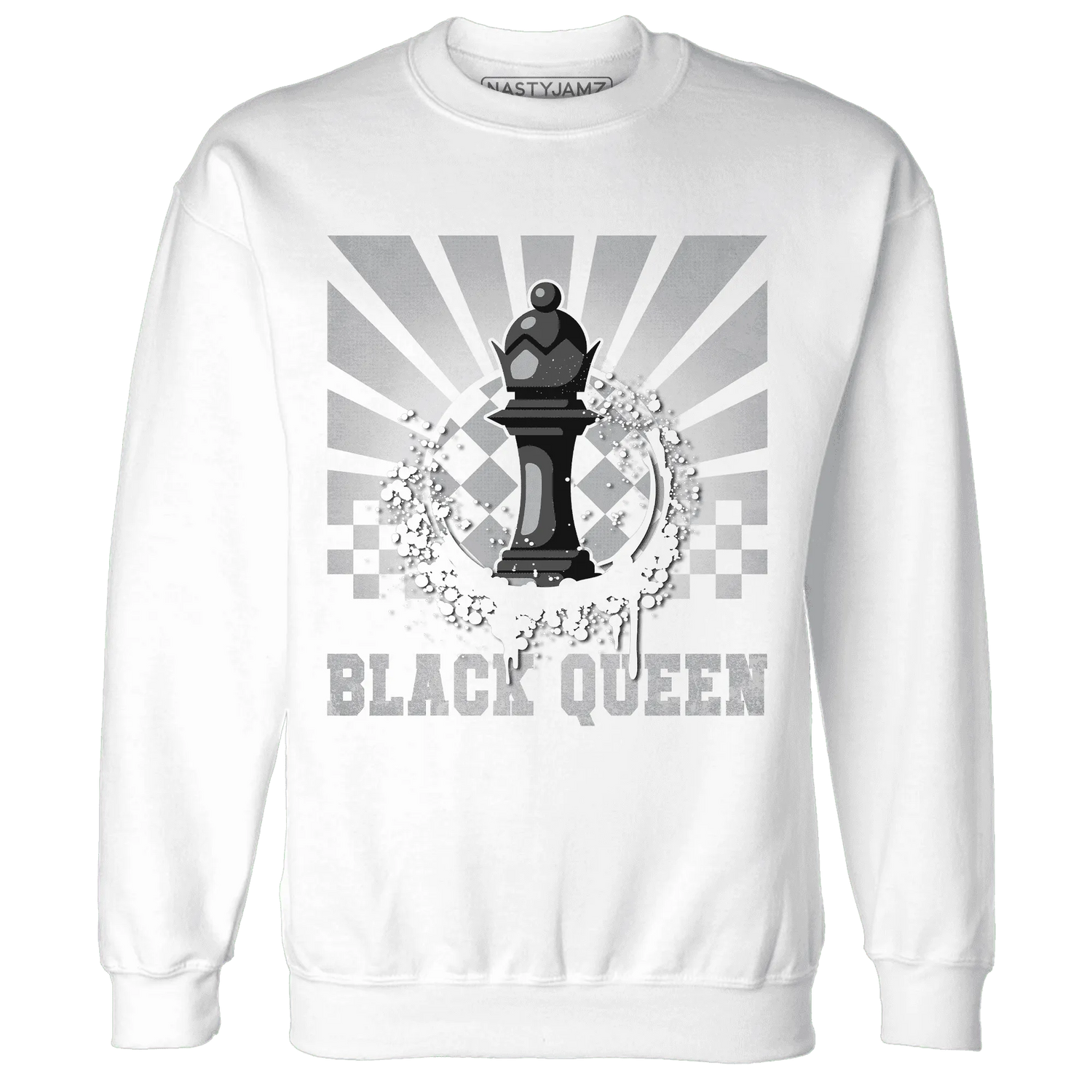 Wolf-Grey-1s-Sweatshirt-Match-Black-Queen-Collection