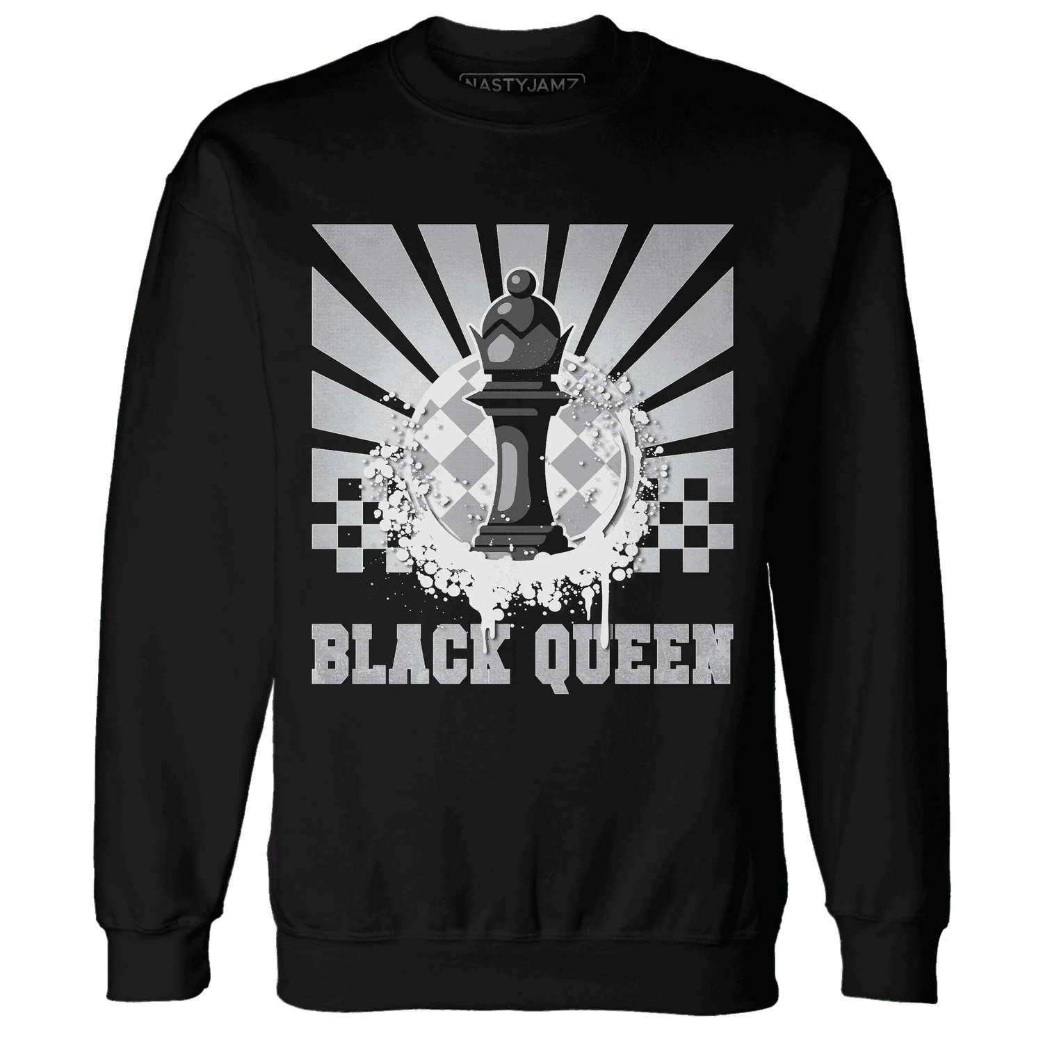 Wolf-Grey-1s-Sweatshirt-Match-Black-Queen-Collection