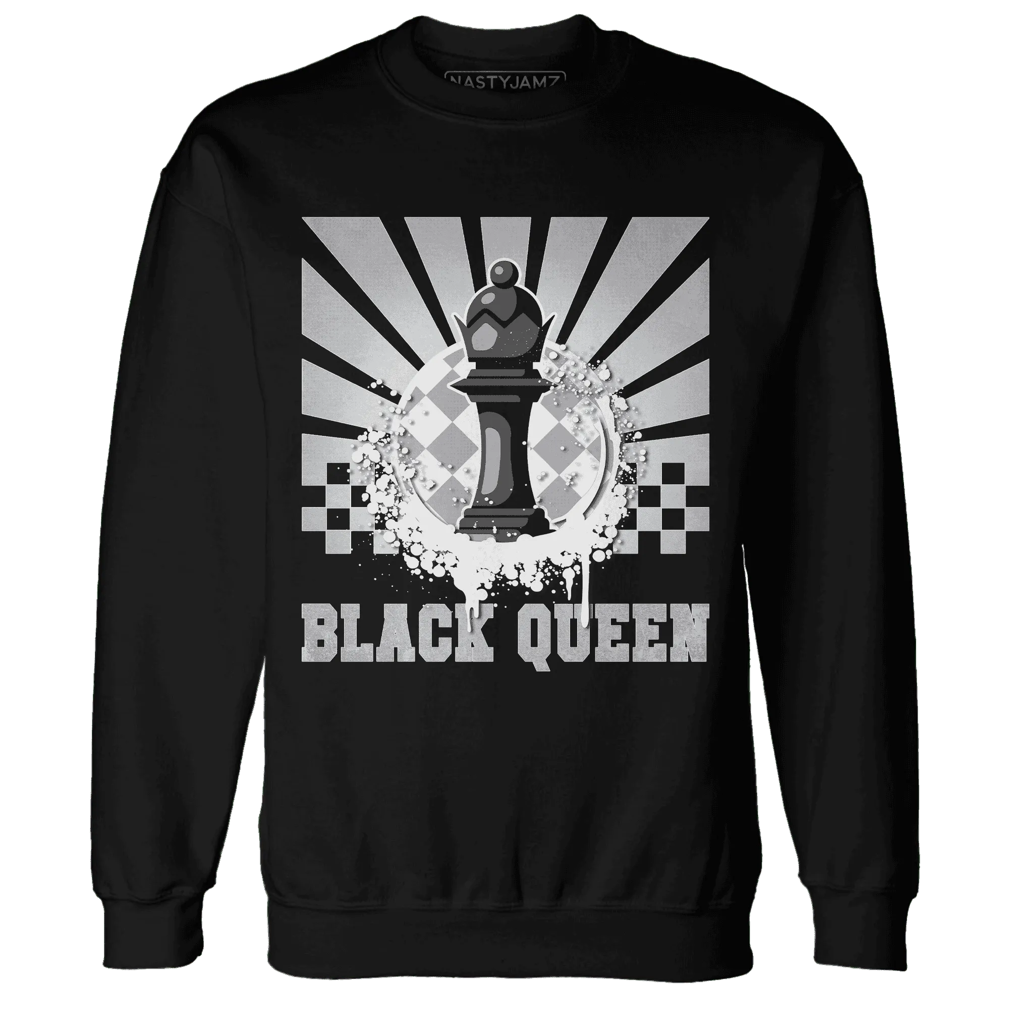 Wolf-Grey-1s-Sweatshirt-Match-Black-Queen-Collection