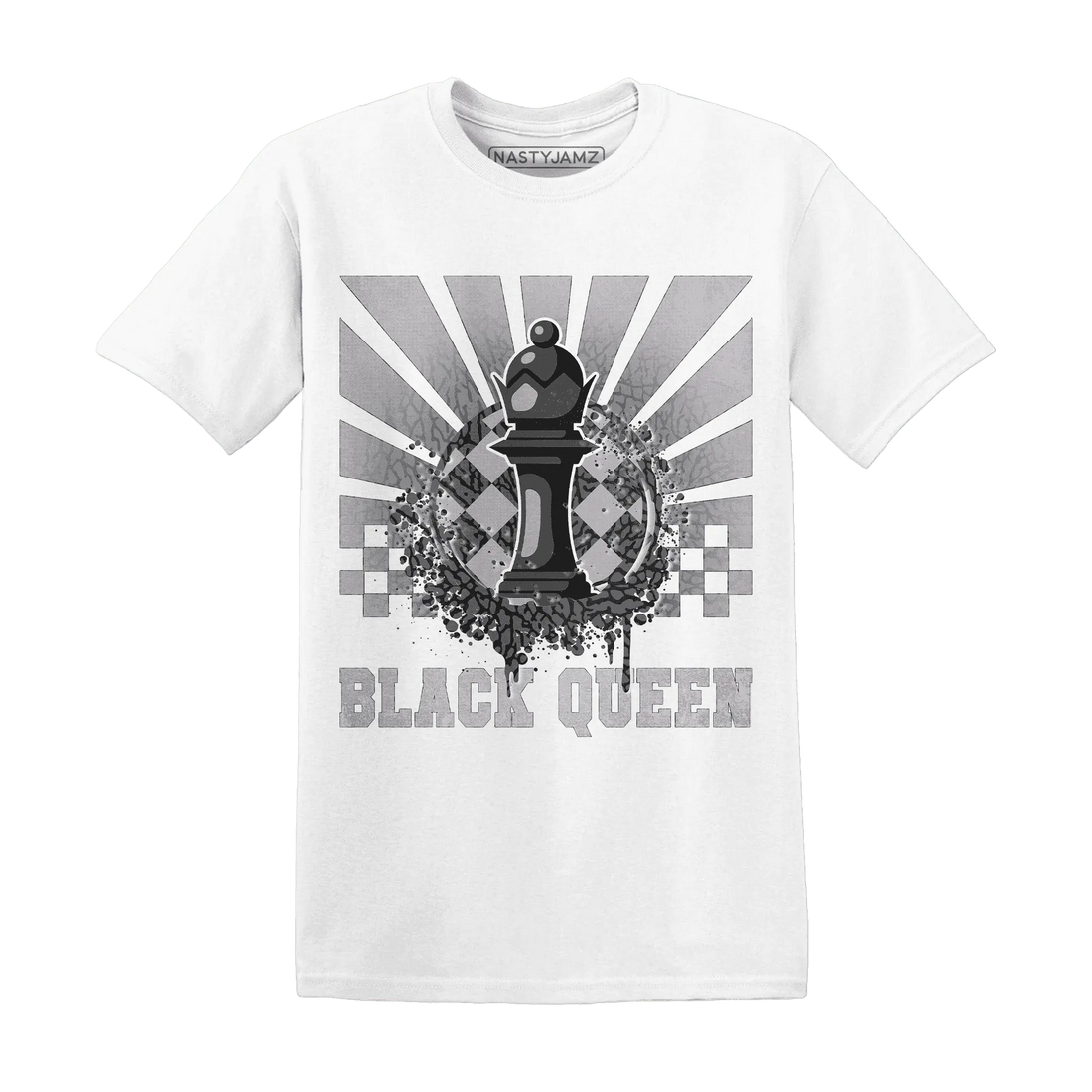 Cement-Grey-3s-T-Shirt-Match-Black-Queen-Collection