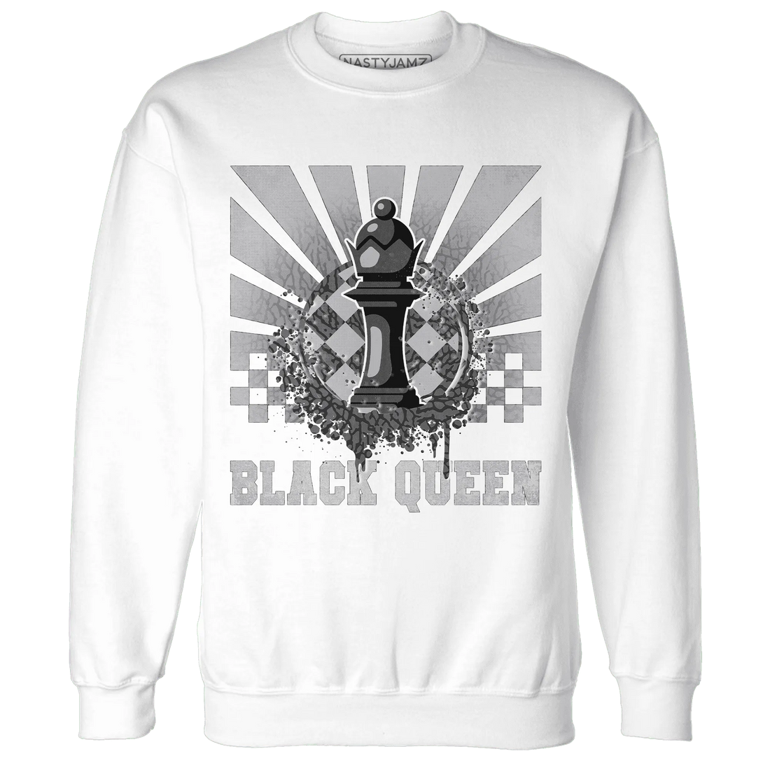 Cement-Grey-3s-Sweatshirt-Match-Black-Queen-Collection