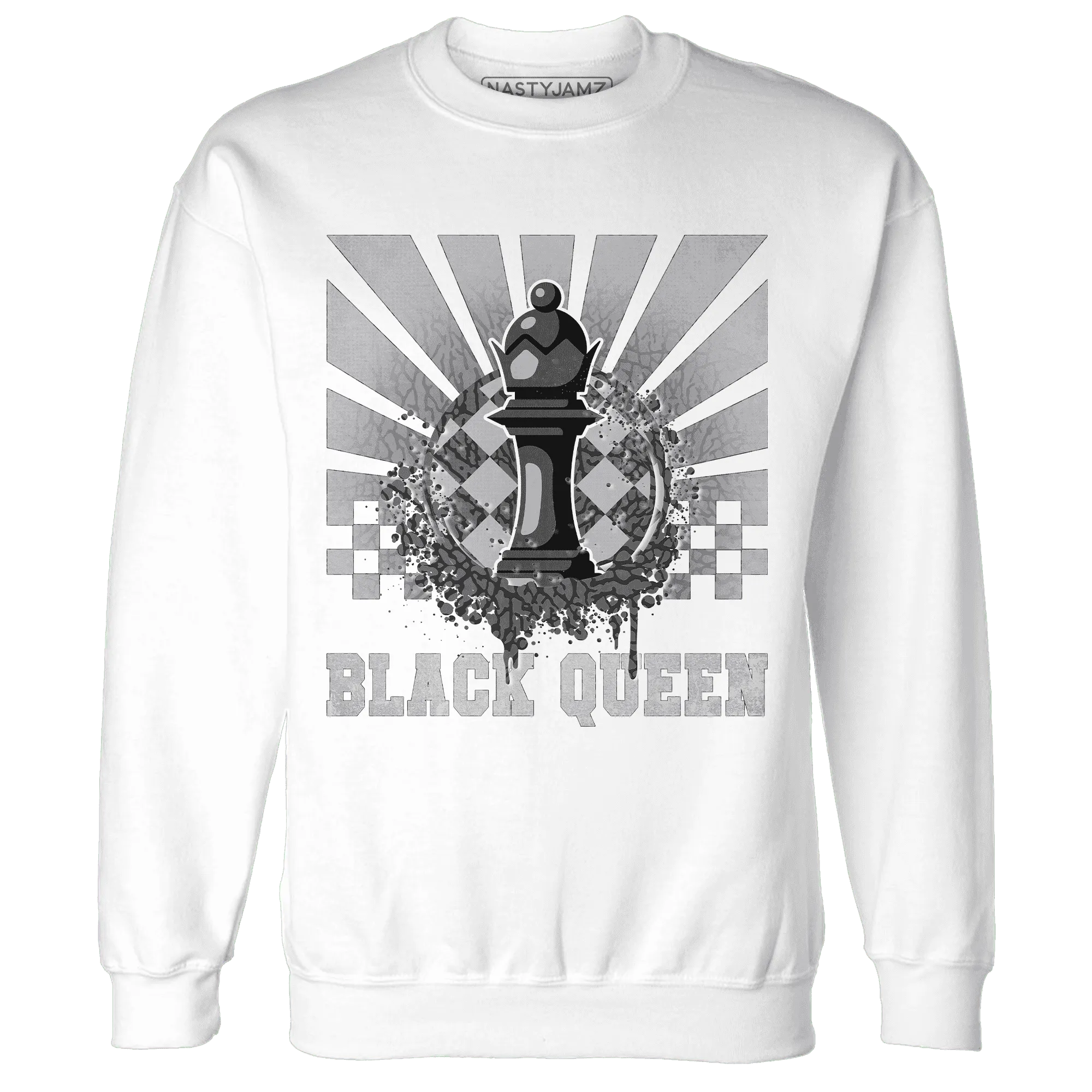 Cement-Grey-3s-Sweatshirt-Match-Black-Queen-Collection