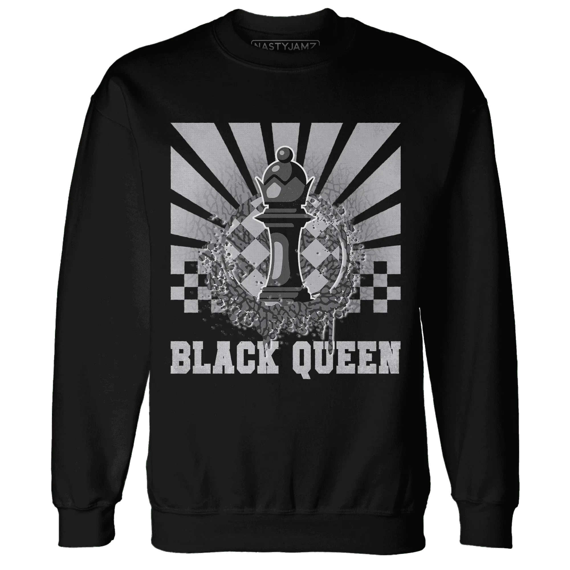 Cement-Grey-3s-Sweatshirt-Match-Black-Queen-Collection