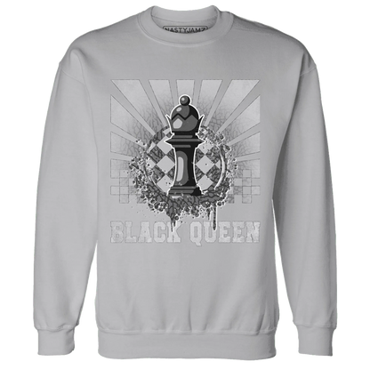 Cement-Grey-3s-Sweatshirt-Match-Black-Queen-Collection