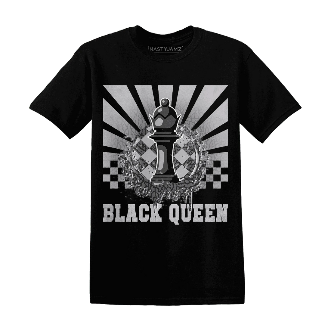 Cement-Grey-3s-T-Shirt-Match-Black-Queen-Collection