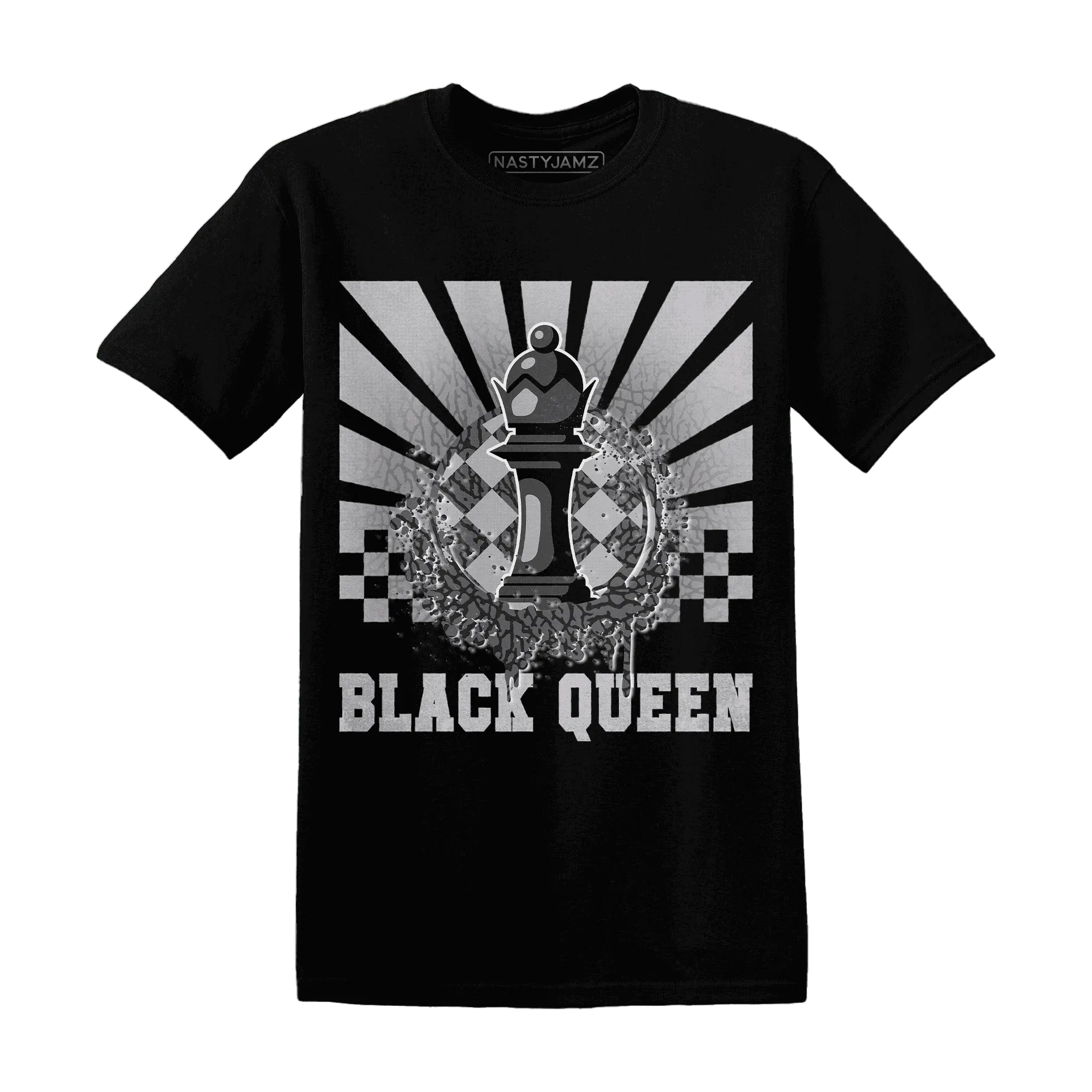 Cement-Grey-3s-T-Shirt-Match-Black-Queen-Collection