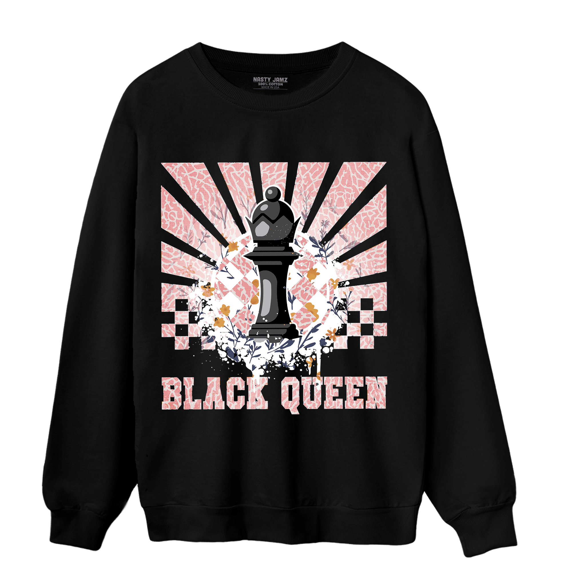 Red Stardust 3s Sweatshirt Match Black Queen Collection - NastyJamz