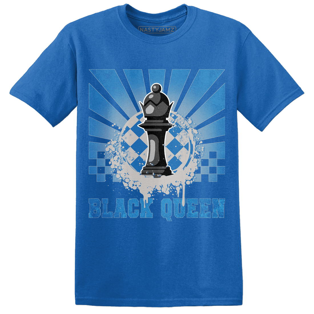 Industrial Blue 4s T Shirt Match Black Queen Collection - NastyJamz