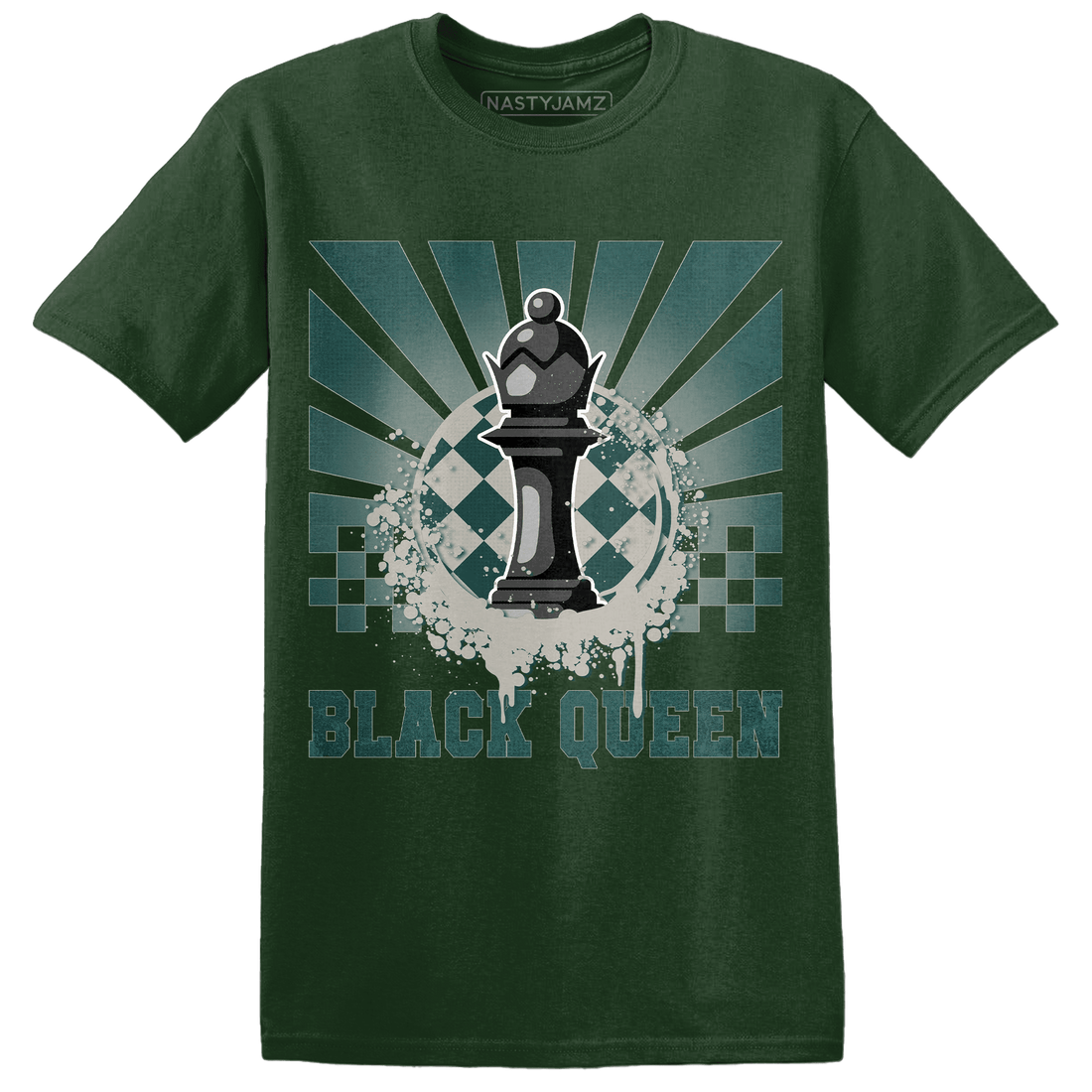 Oxidized Green 4s T Shirt Match Black Queen Collection - NastyJamz