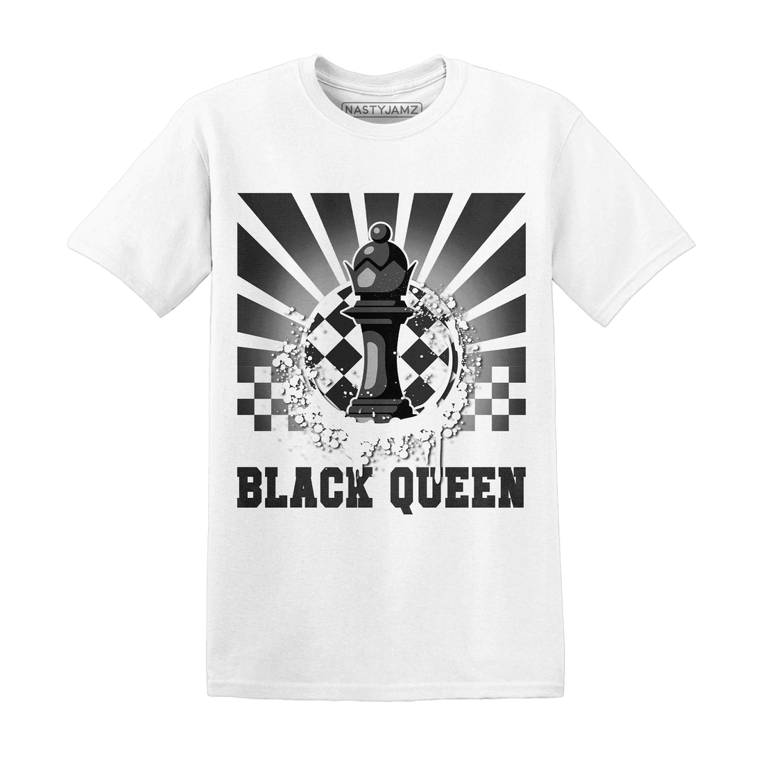 White-Thunder-4s-T-Shirt-Match-Black-Queen-Collection