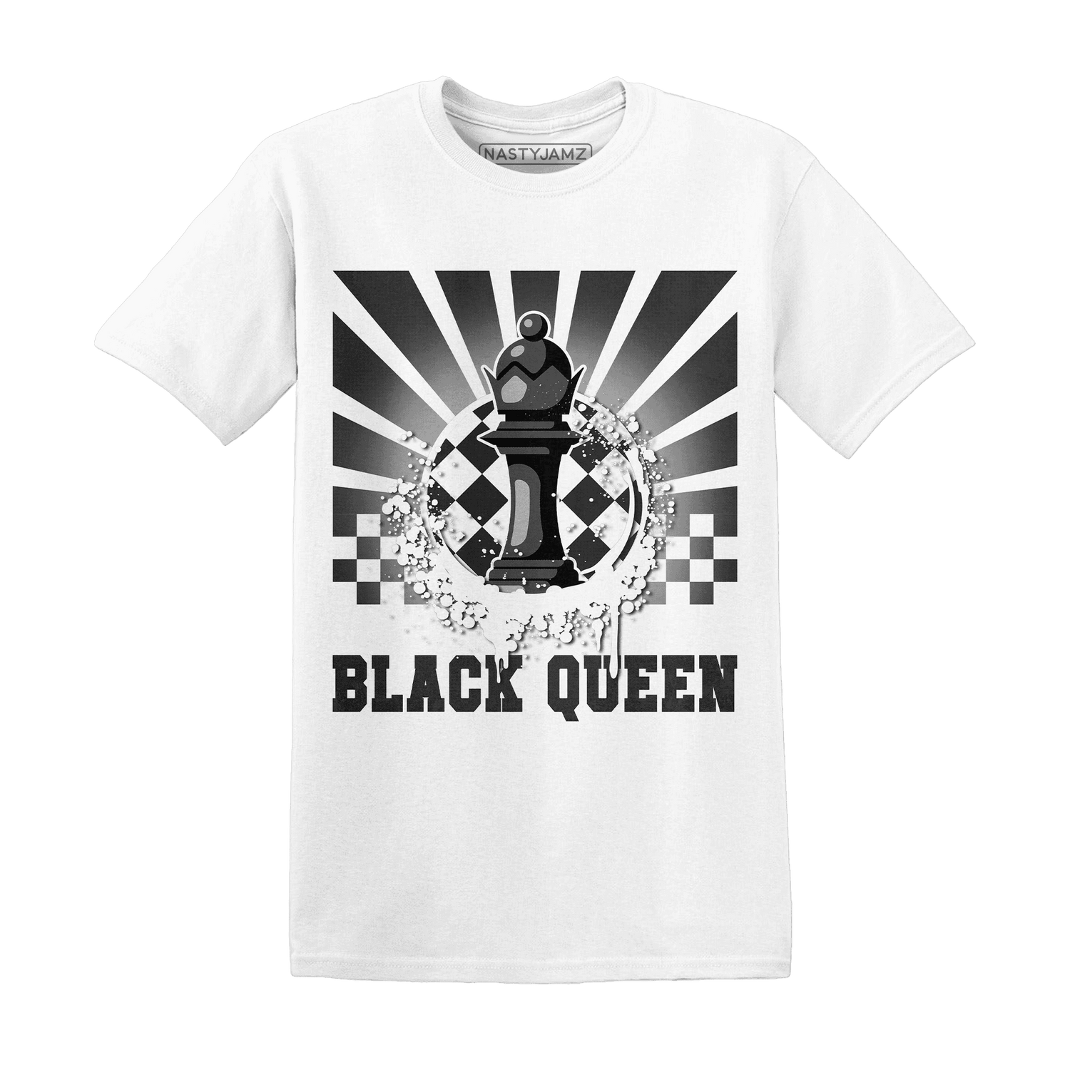 White-Thunder-4s-T-Shirt-Match-Black-Queen-Collection