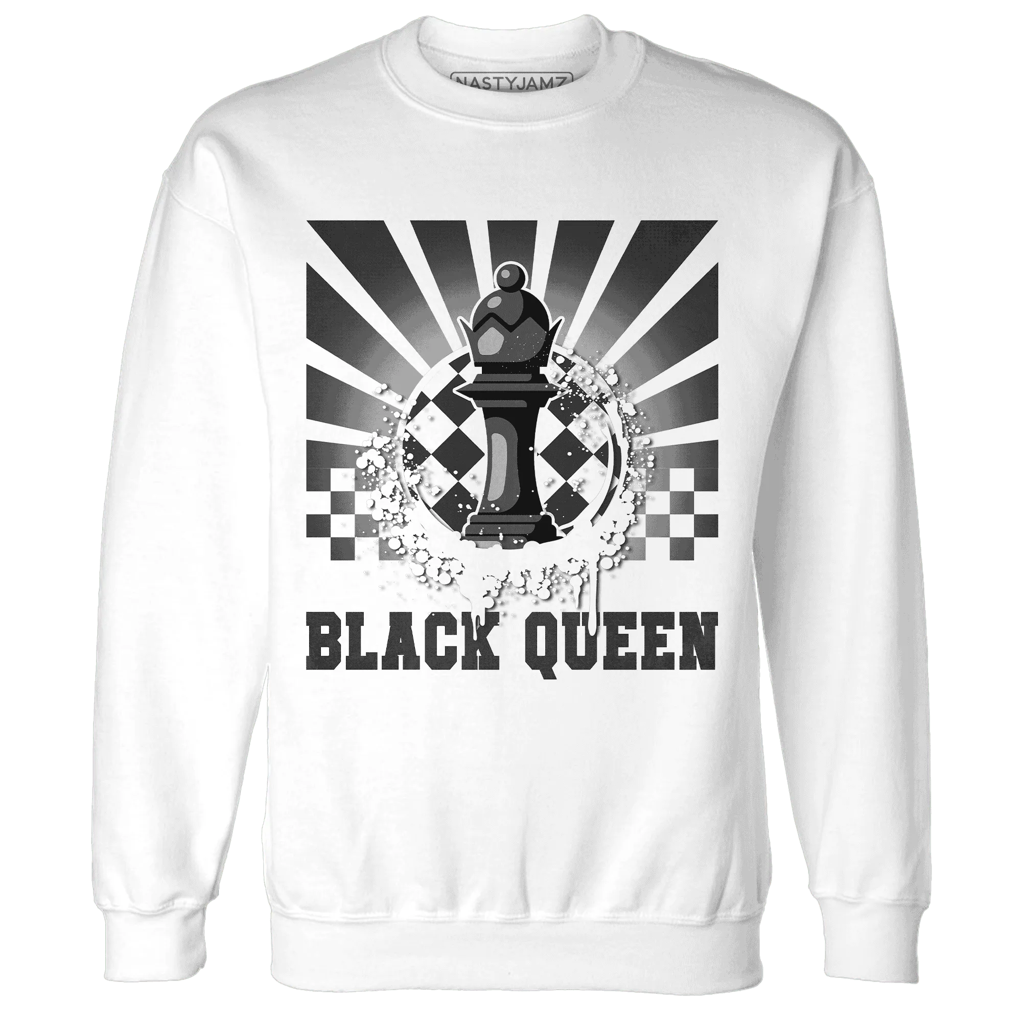 White-Thunder-4s-Sweatshirt-Match-Black-Queen-Collection