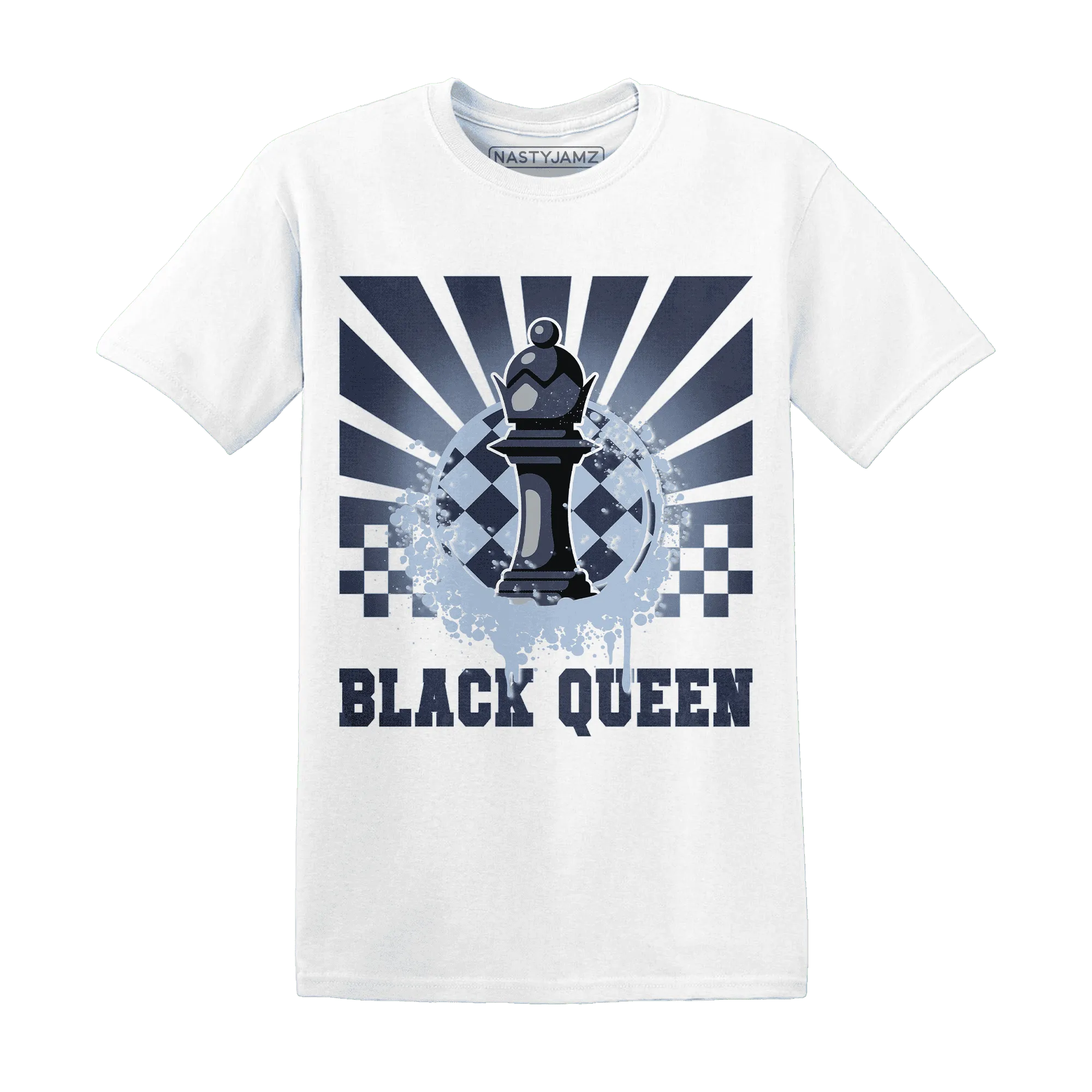 White-Navy-6s-T-Shirt-Match-Black-Queen-Collection