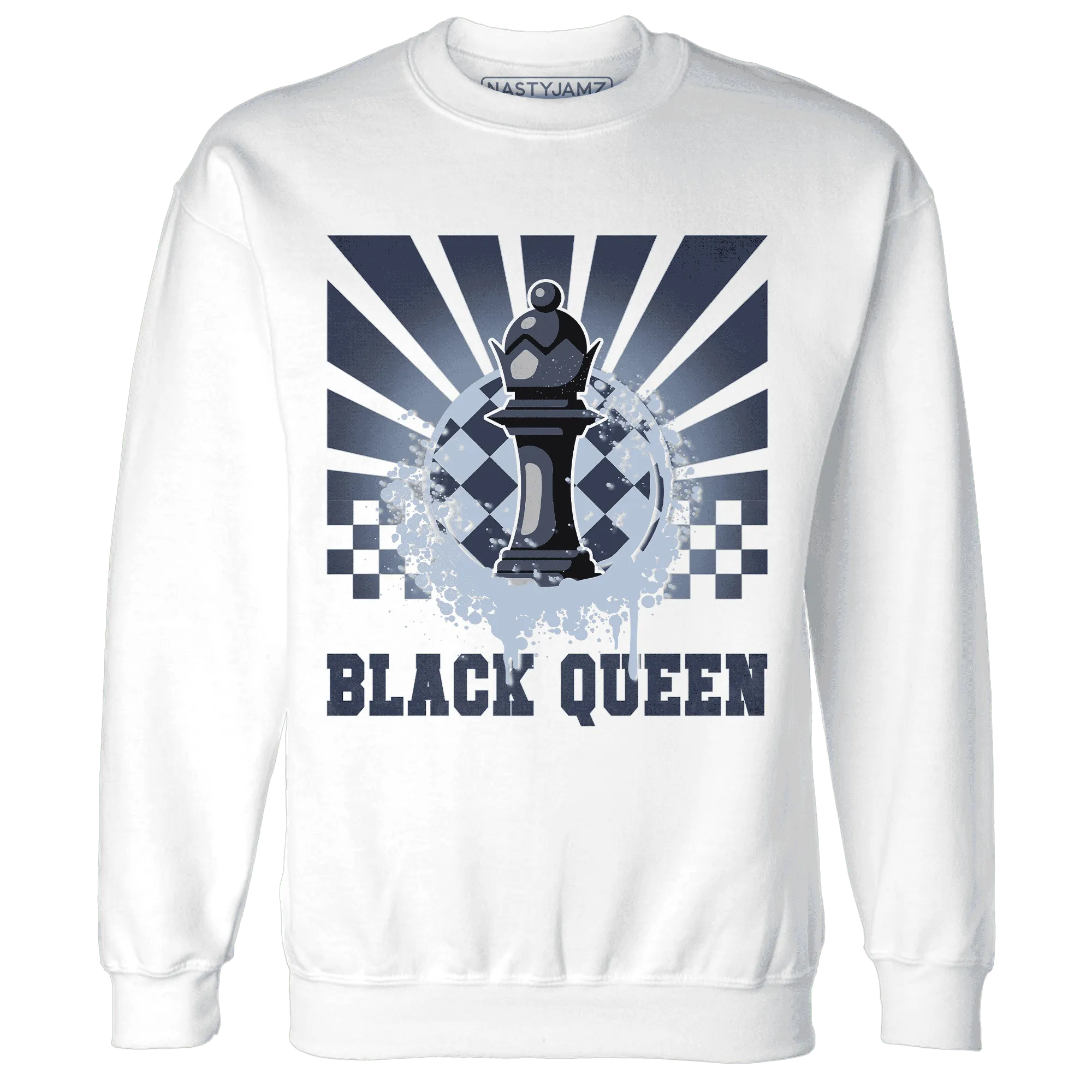 White-Navy-6s-Sweatshirt-Match-Black-Queen-Collection