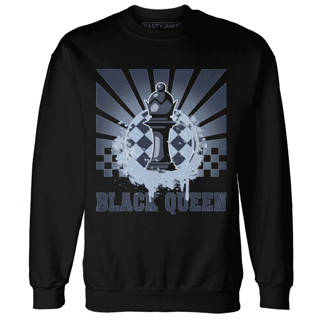 White-Navy-6s-Sweatshirt-Match-Black-Queen-Collection