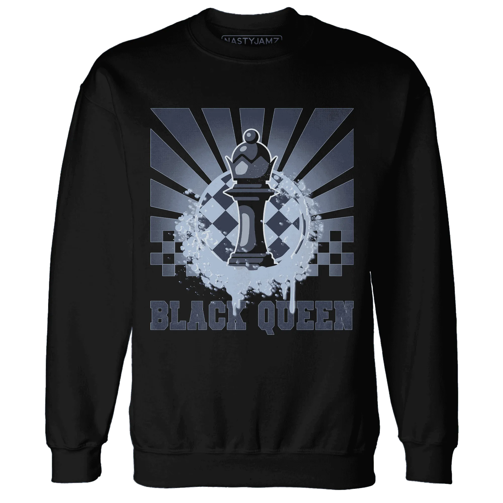 White-Navy-6s-Sweatshirt-Match-Black-Queen-Collection