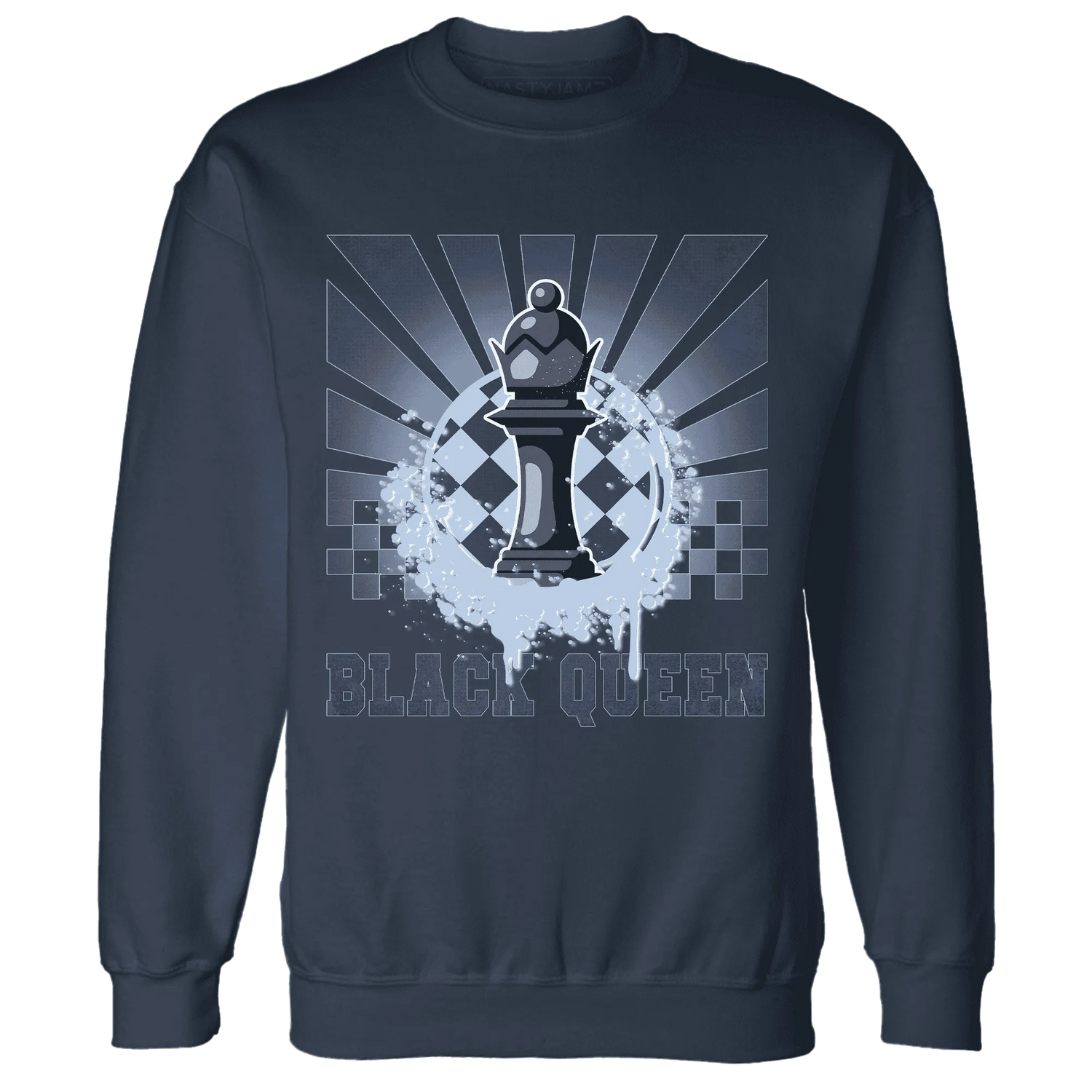 White-Navy-6s-Sweatshirt-Match-Black-Queen-Collection