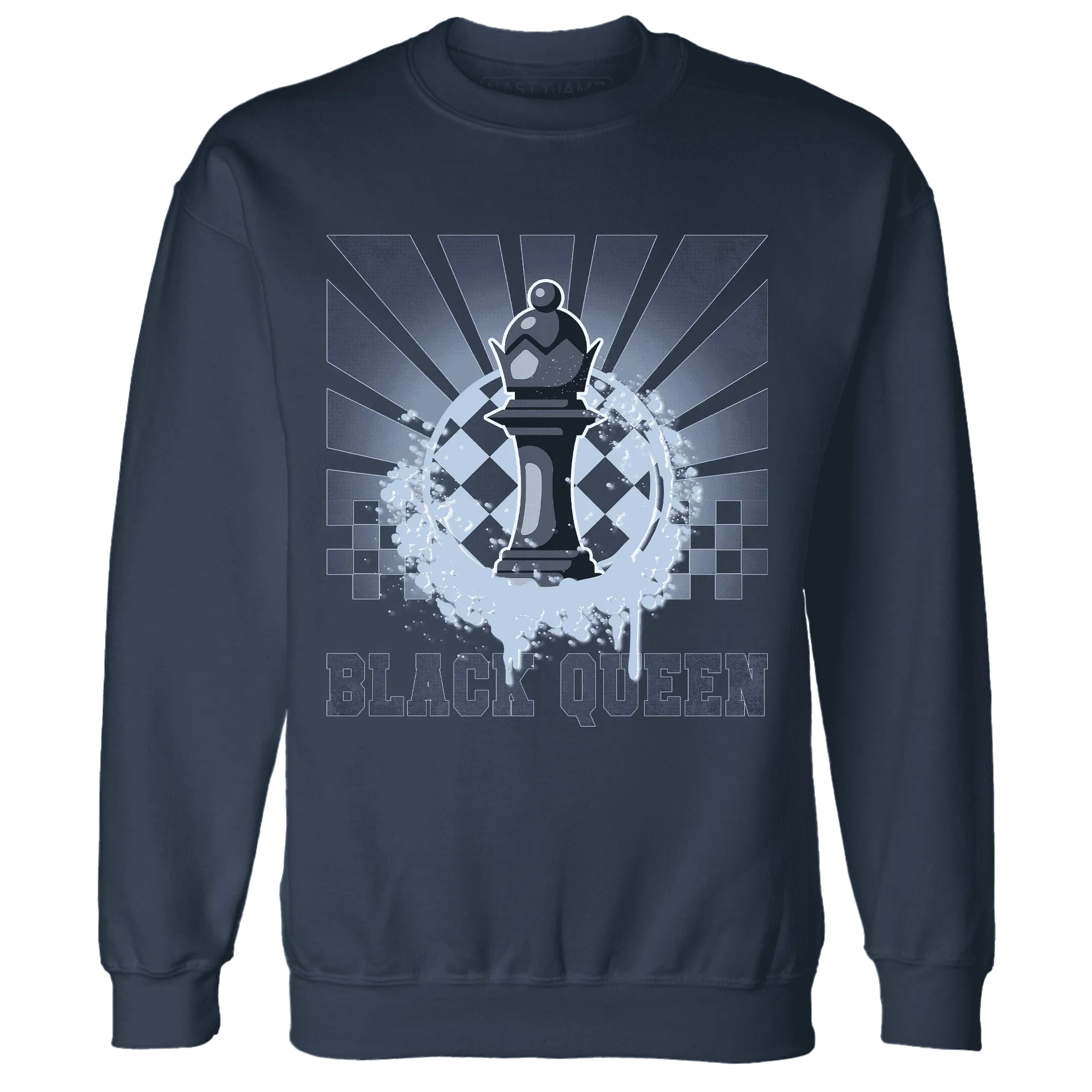 White-Navy-6s-Sweatshirt-Match-Black-Queen-Collection