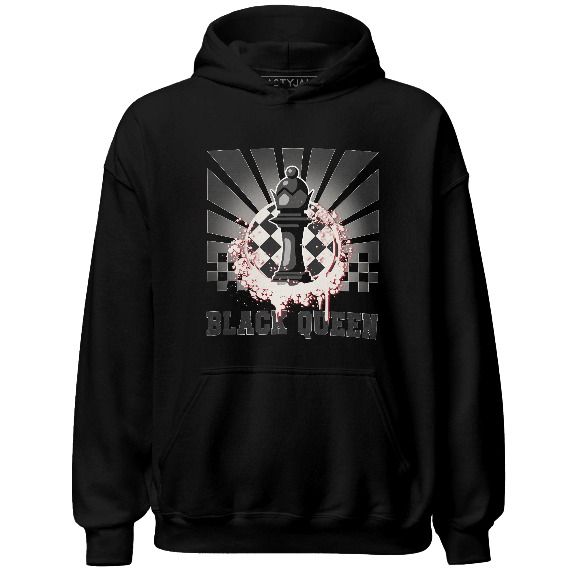 Jumman Jack University Red Hoodie Match Black Queen Collection - NastyJamz