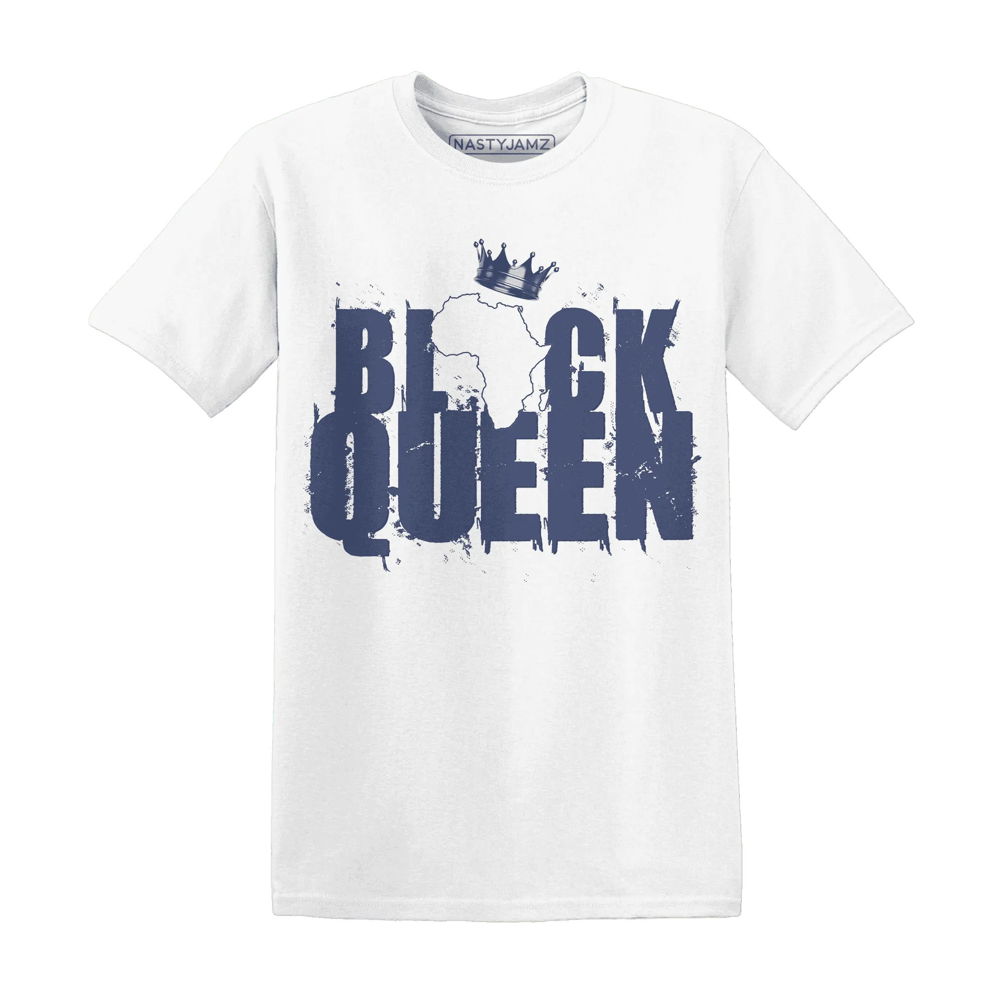 Low-Diffused-Blue-11s-T-Shirt-Match-Black-Queen-Crown