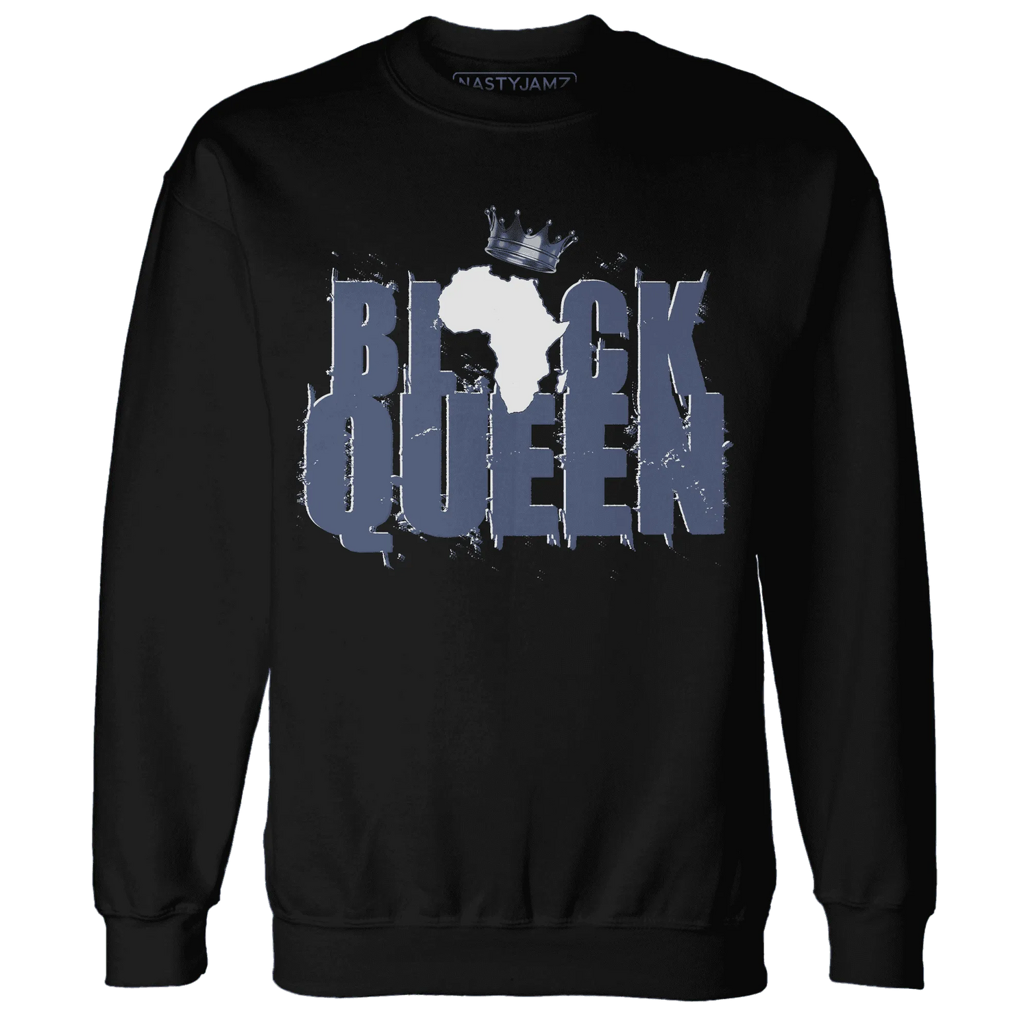 Low-Diffused-Blue-11s-Sweatshirt-Match-Black-Queen-Crown