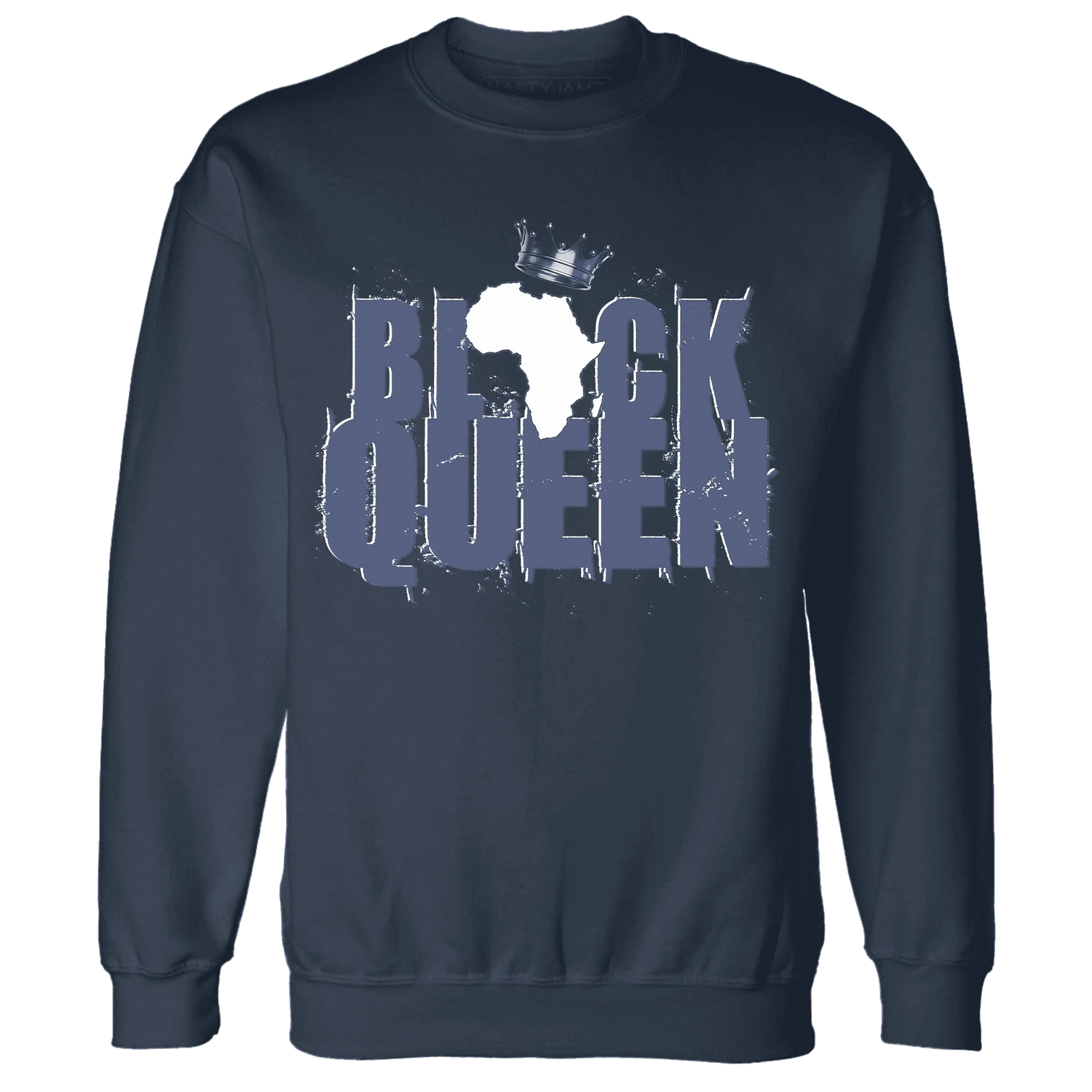 Low-Diffused-Blue-11s-Sweatshirt-Match-Black-Queen-Crown