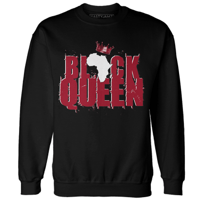 Retro Red Taxi 12s Sweatshirt Match Black Queen Crown - NastyJamz