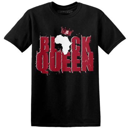 Retro Red Taxi 12s T Shirt Match Black Queen Crown - NastyJamz