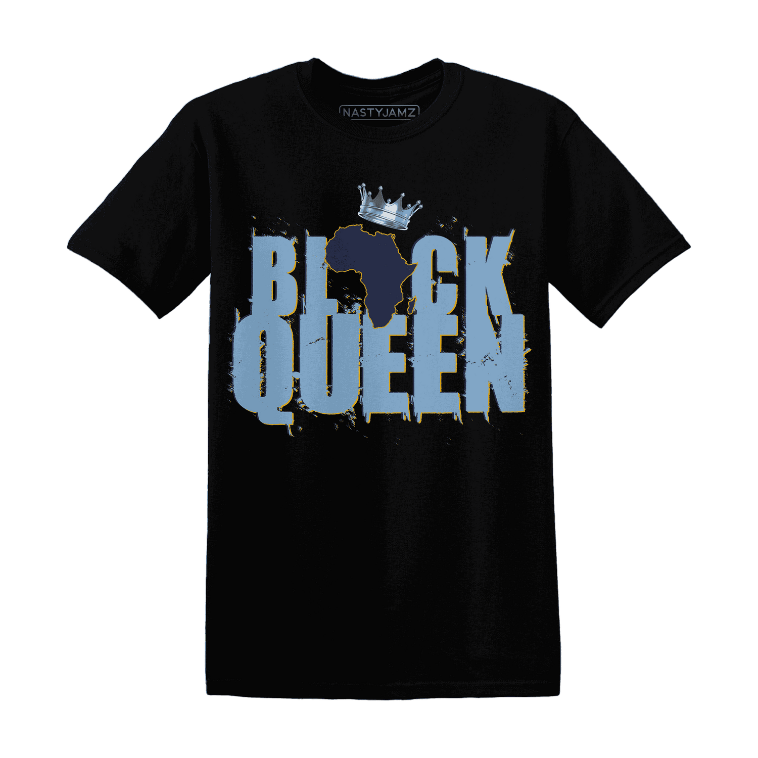 First In Flight 1s T Shirt Match Black Queen Crown - NastyJamz