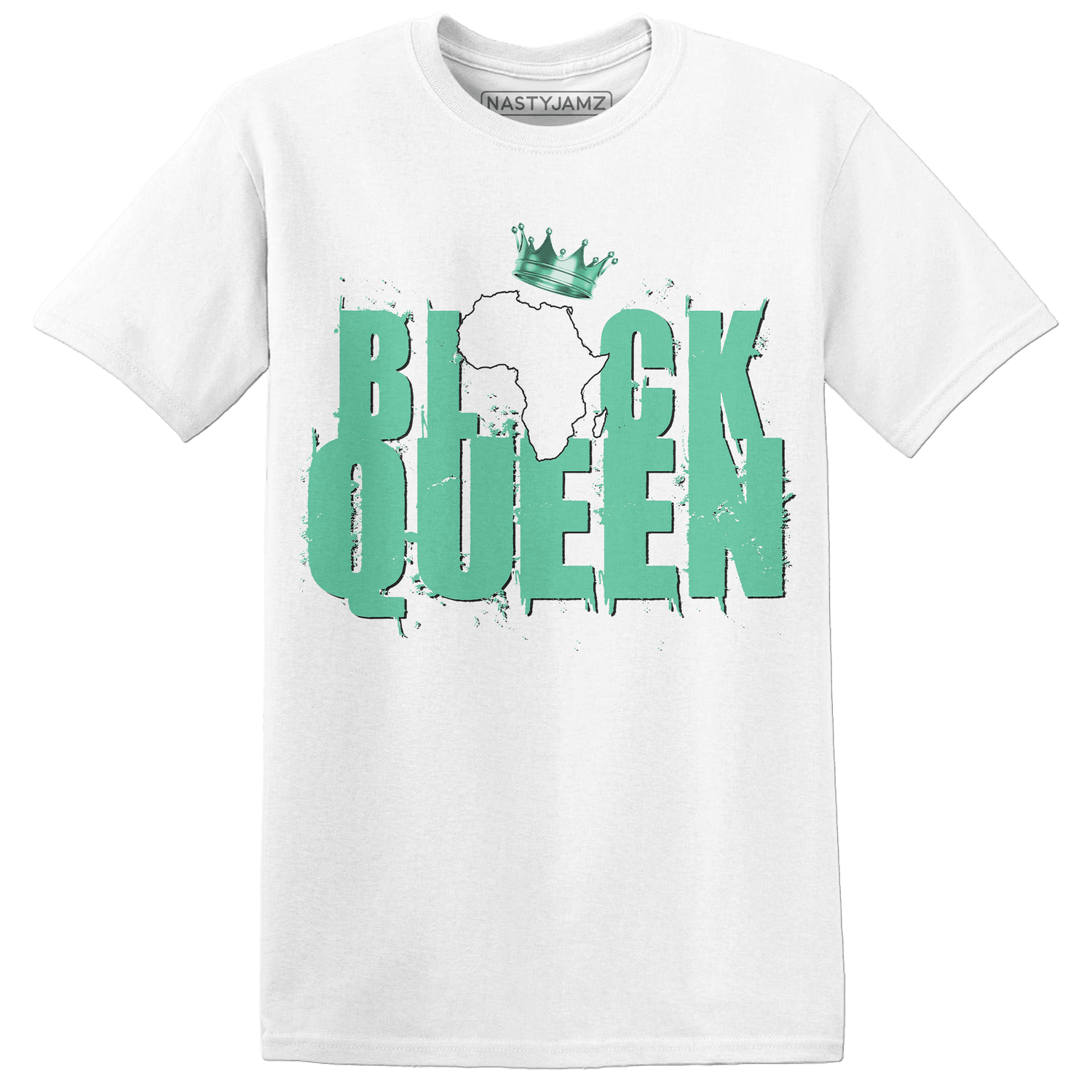 High OG Green Glow 1s T Shirt Match Black Queen Crown - NastyJamz