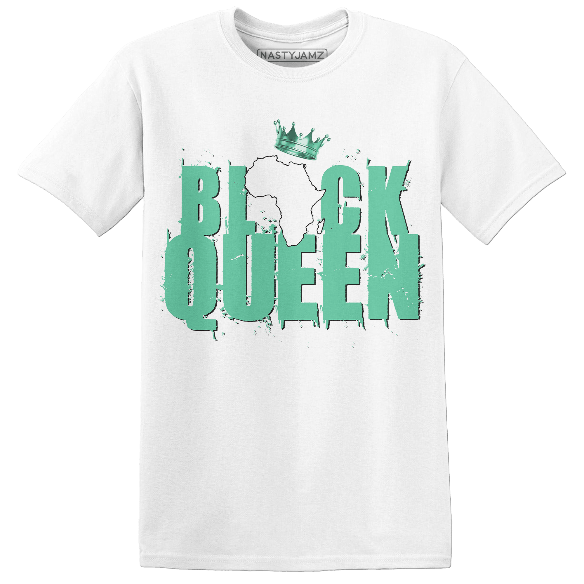 High OG Green Glow 1s T Shirt Match Black Queen Crown - NastyJamz