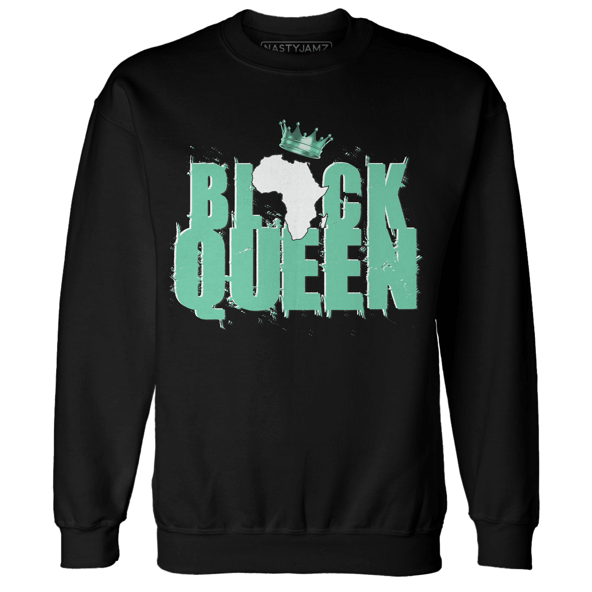 High OG Green Glow 1s Sweatshirt Match Black Queen Crown - NastyJamz