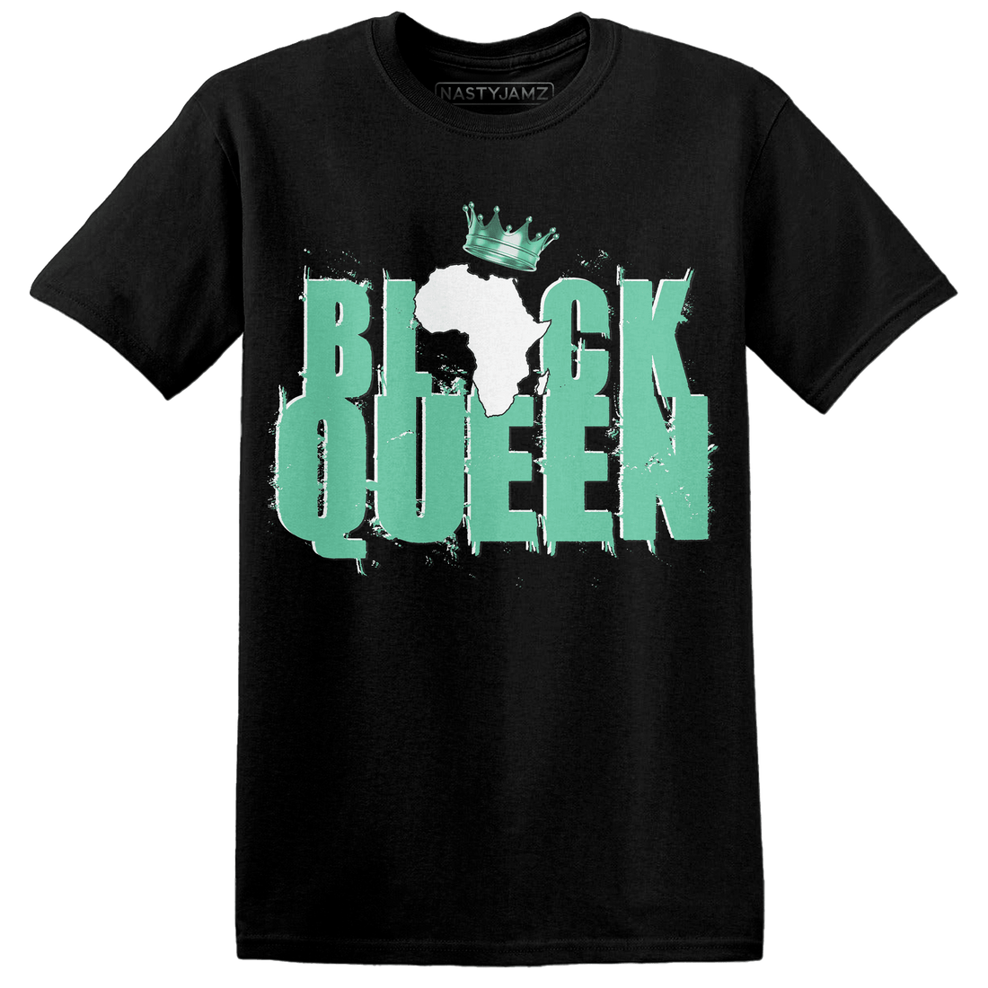 High OG Green Glow 1s T Shirt Match Black Queen Crown - NastyJamz