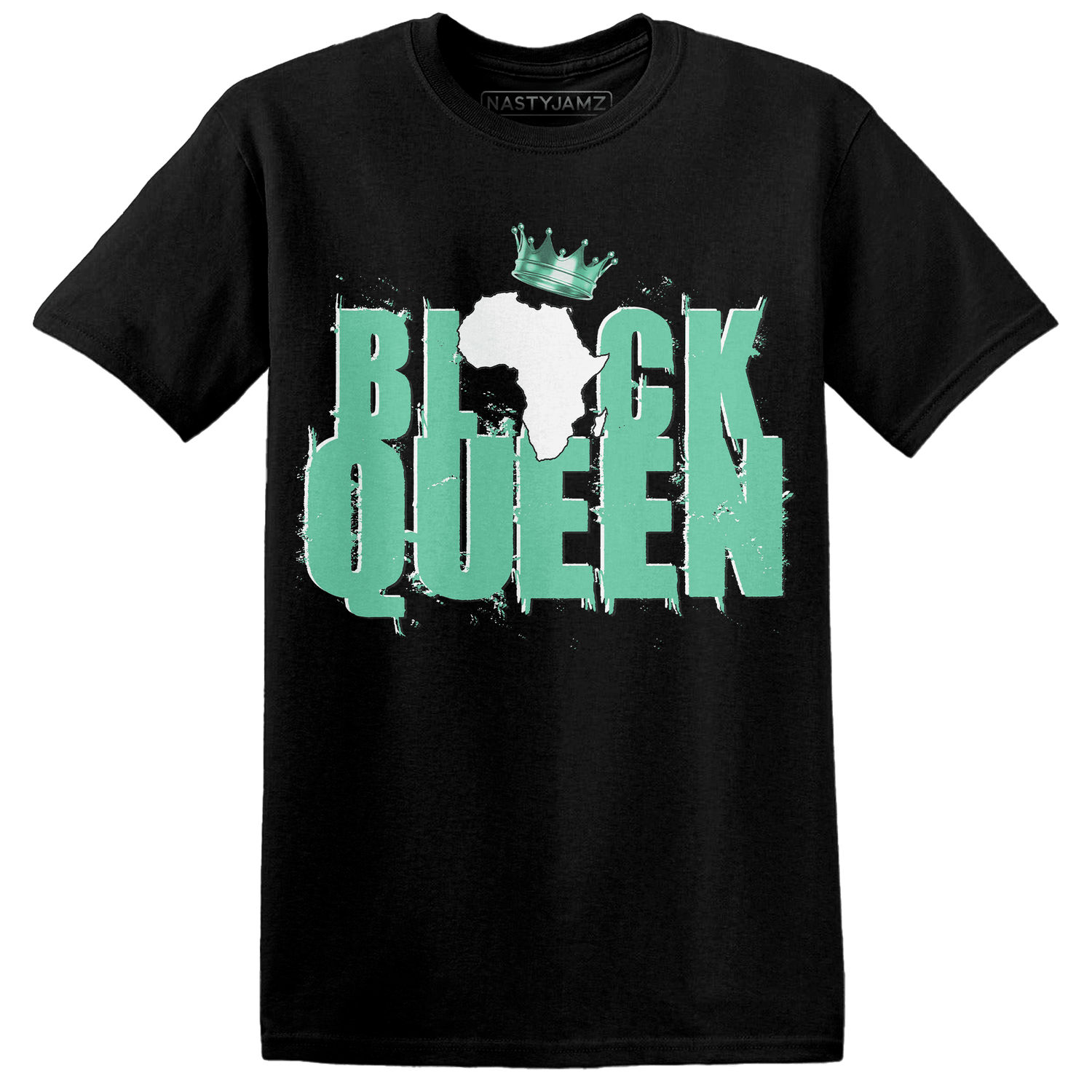 High OG Green Glow 1s T Shirt Match Black Queen Crown - NastyJamz