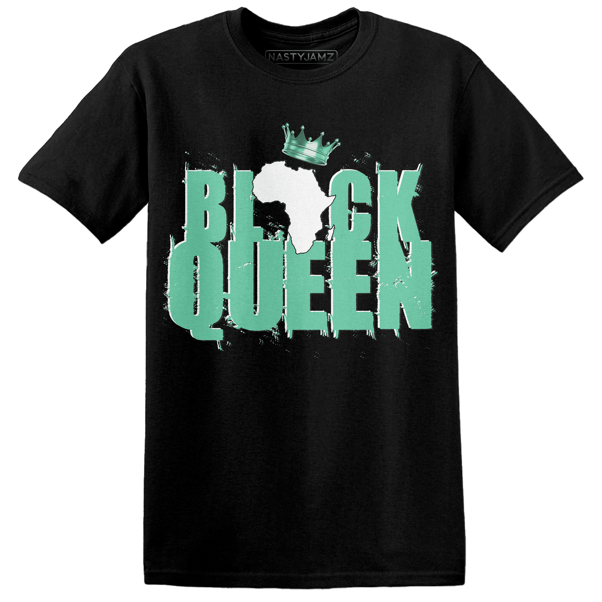 High OG Green Glow 1s T Shirt Match Black Queen Crown - NastyJamz