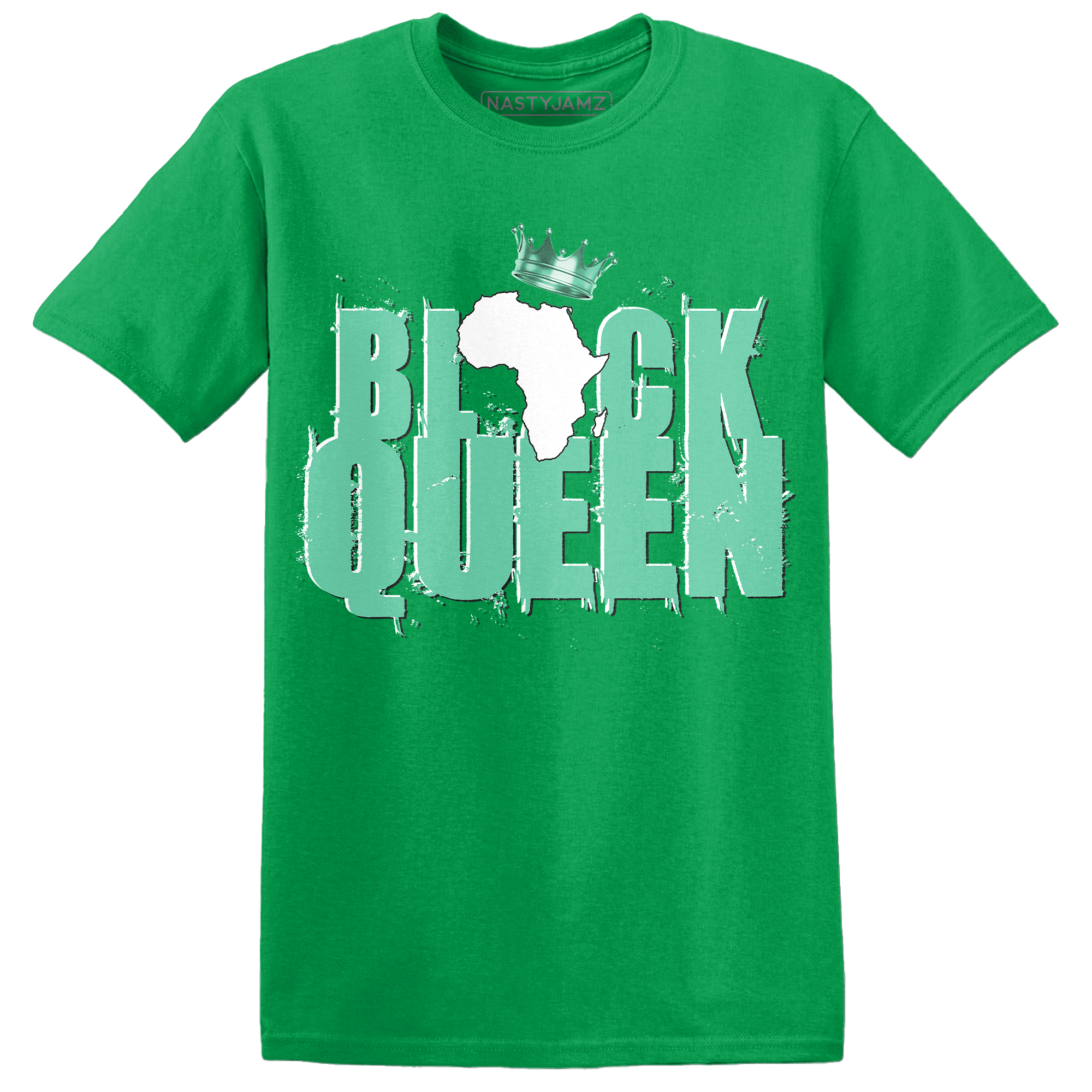 High OG Green Glow 1s T Shirt Match Black Queen Crown - NastyJamz