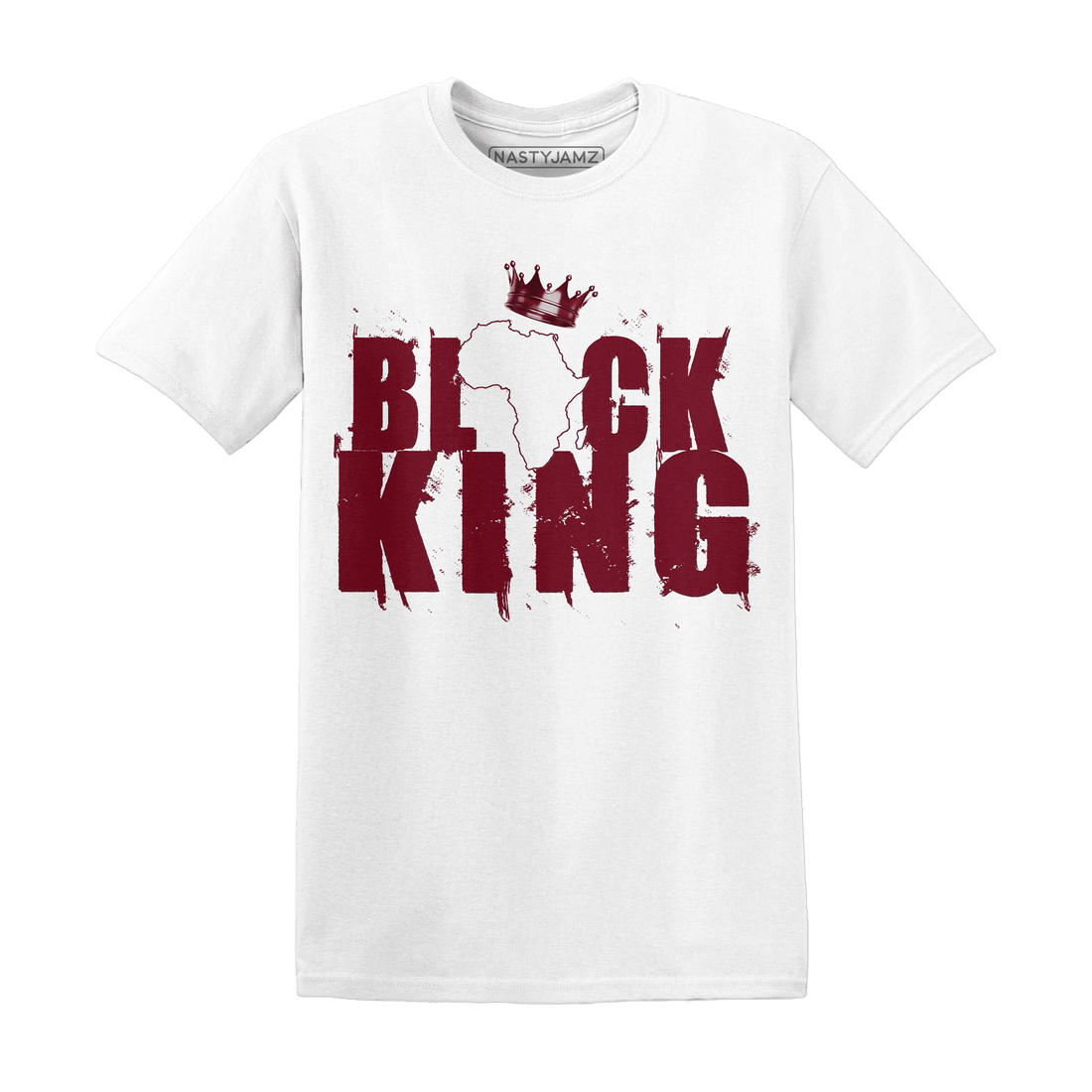 High White Team Red 1s T Shirt Match Black Queen Crown - NastyJamz