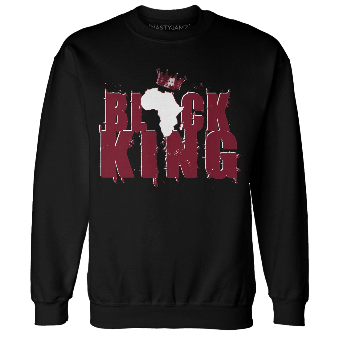 High White Team Red 1s Sweatshirt Match Black Queen Crown - NastyJamz