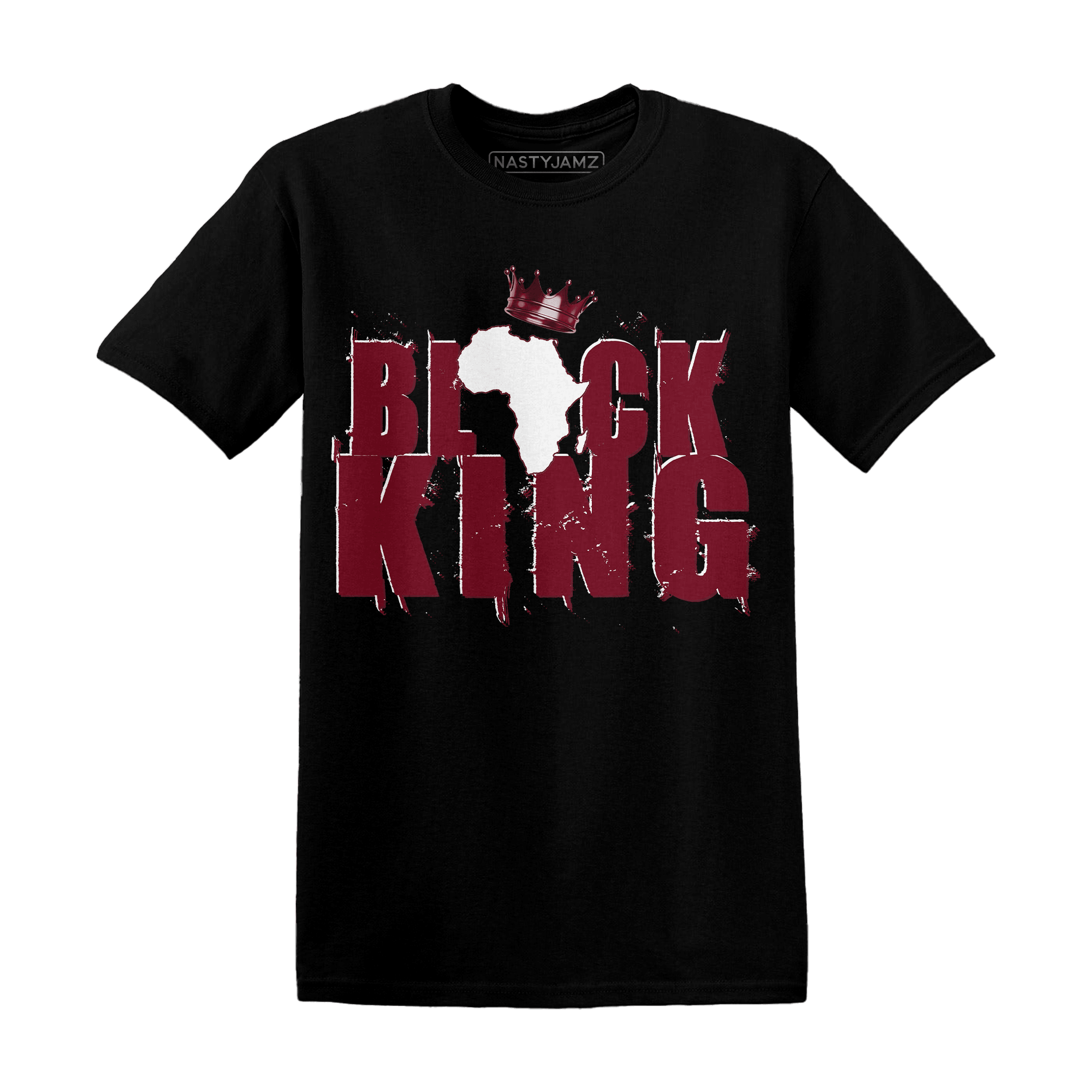 High White Team Red 1s T Shirt Match Black Queen Crown - NastyJamz