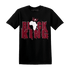 High White Team Red 1s T Shirt Match Black Queen Crown - NastyJamz