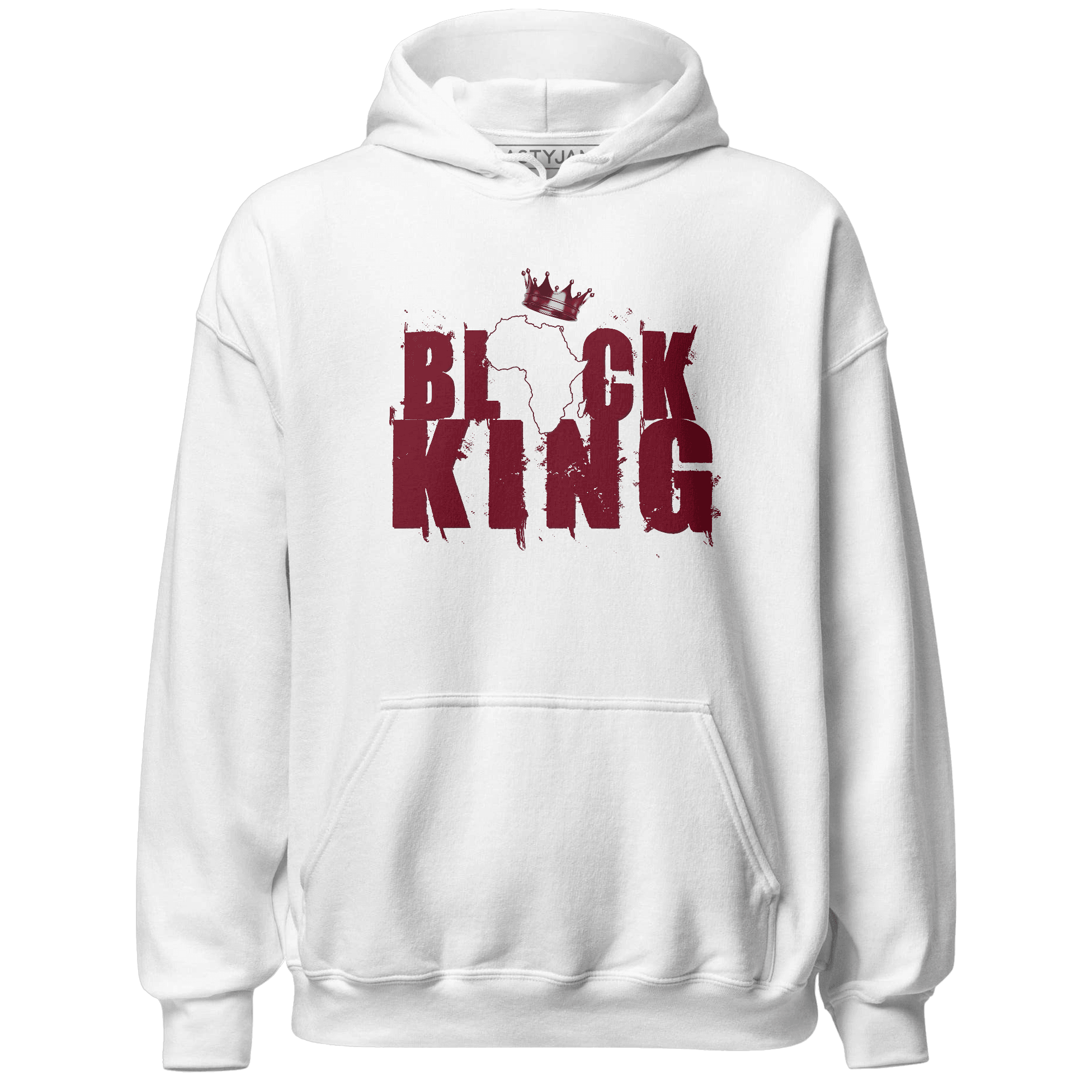 High White Team Red 1s Hoodie Match Black Queen Crown - NastyJamz
