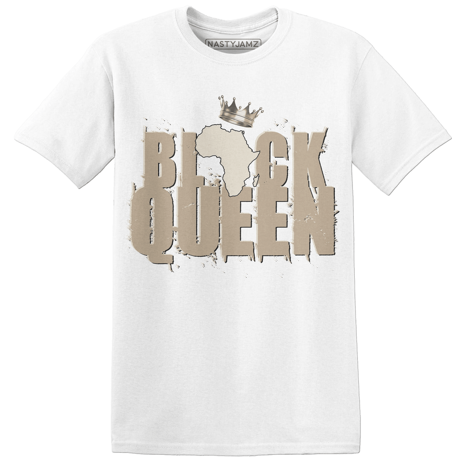 Latte 1s T Shirt Match Black Queen Crown - NastyJamz