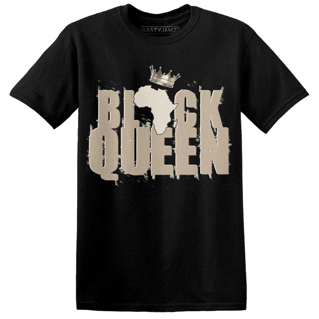 Latte 1s T Shirt Match Black Queen Crown - NastyJamz