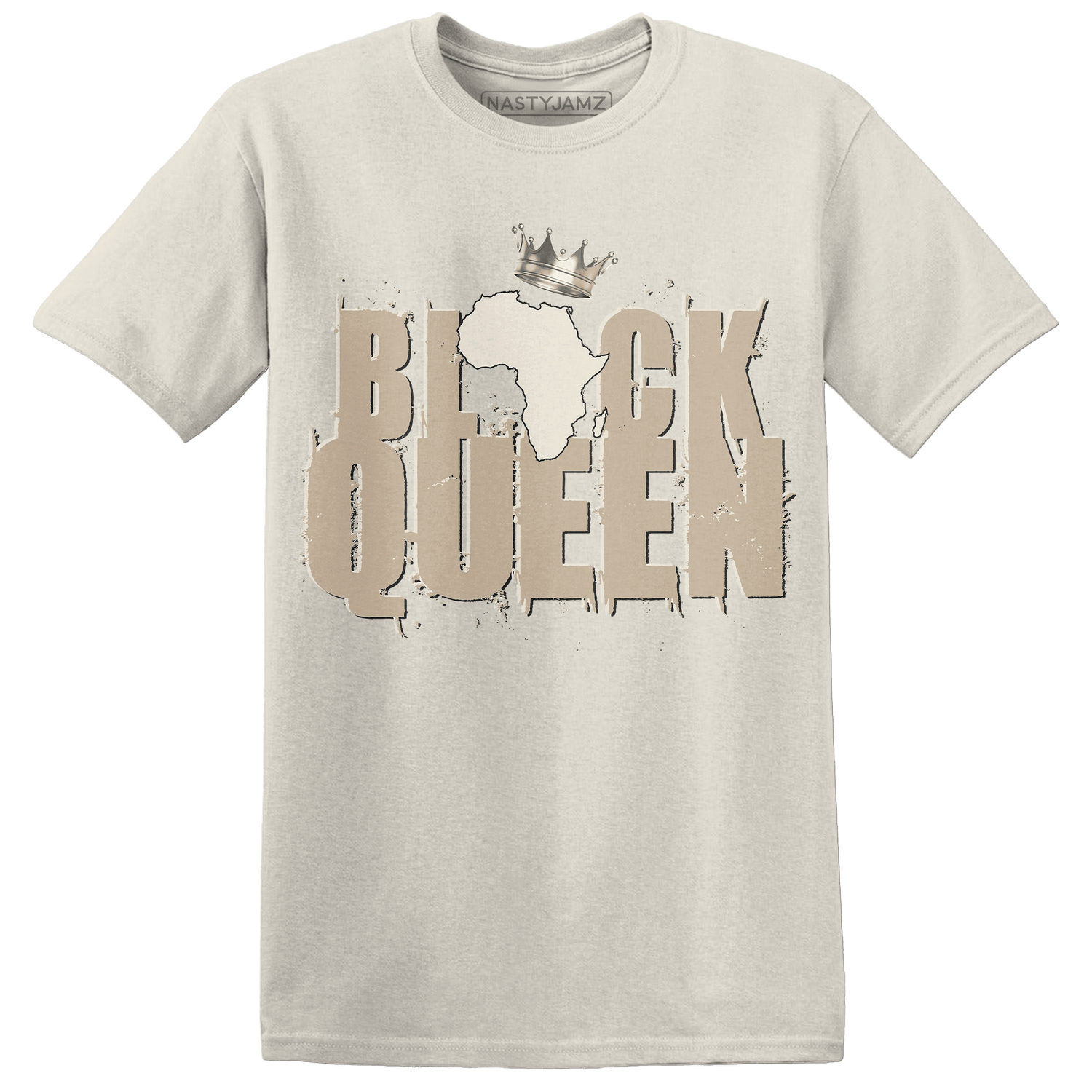 Latte 1s T Shirt Match Black Queen Crown - NastyJamz