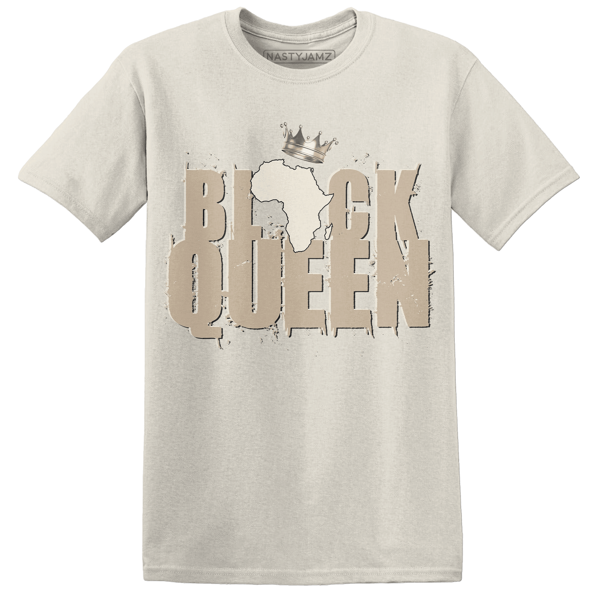 Latte 1s T Shirt Match Black Queen Crown - NastyJamz