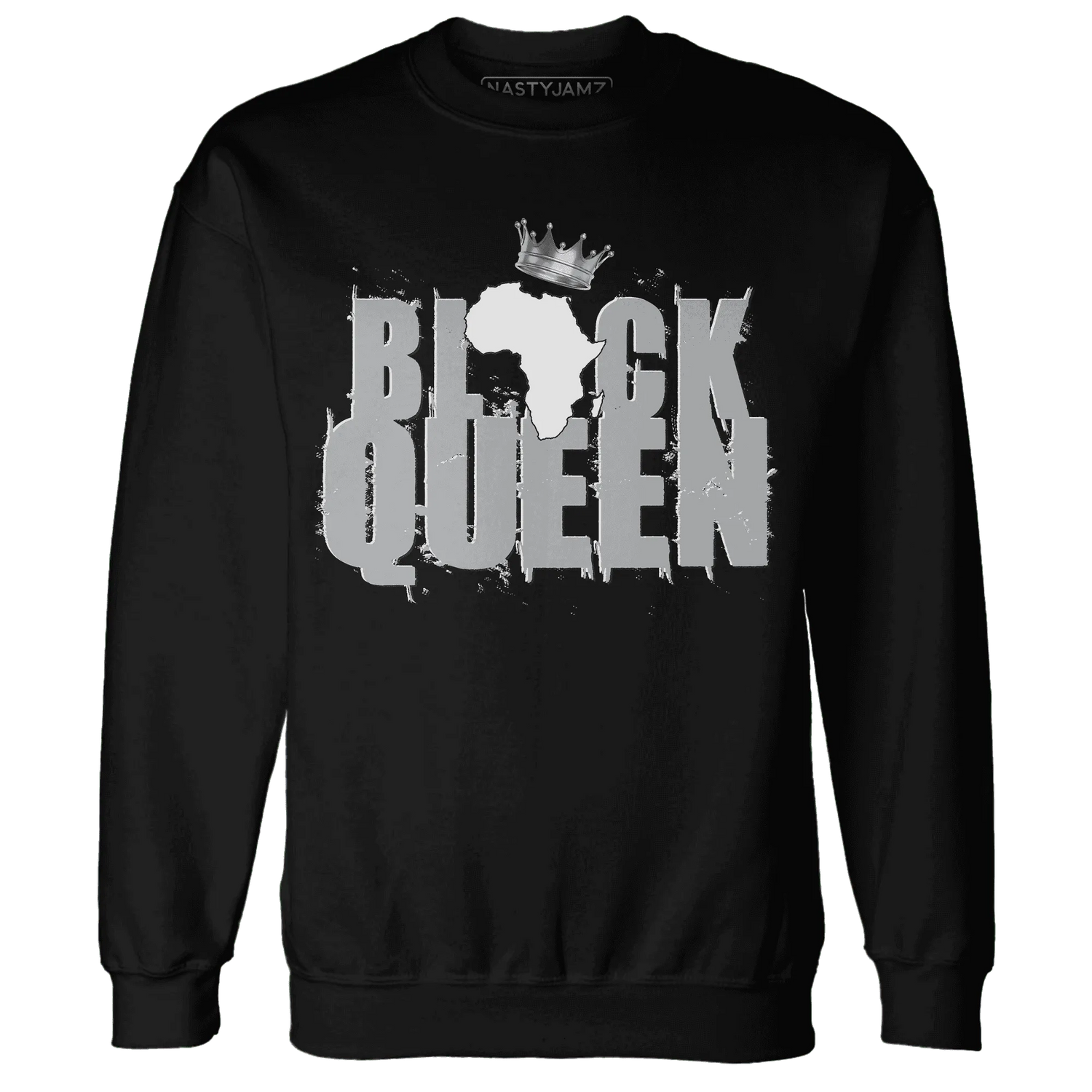 Wolf-Grey-1s-Sweatshirt-Match-Black-Queen-Crown