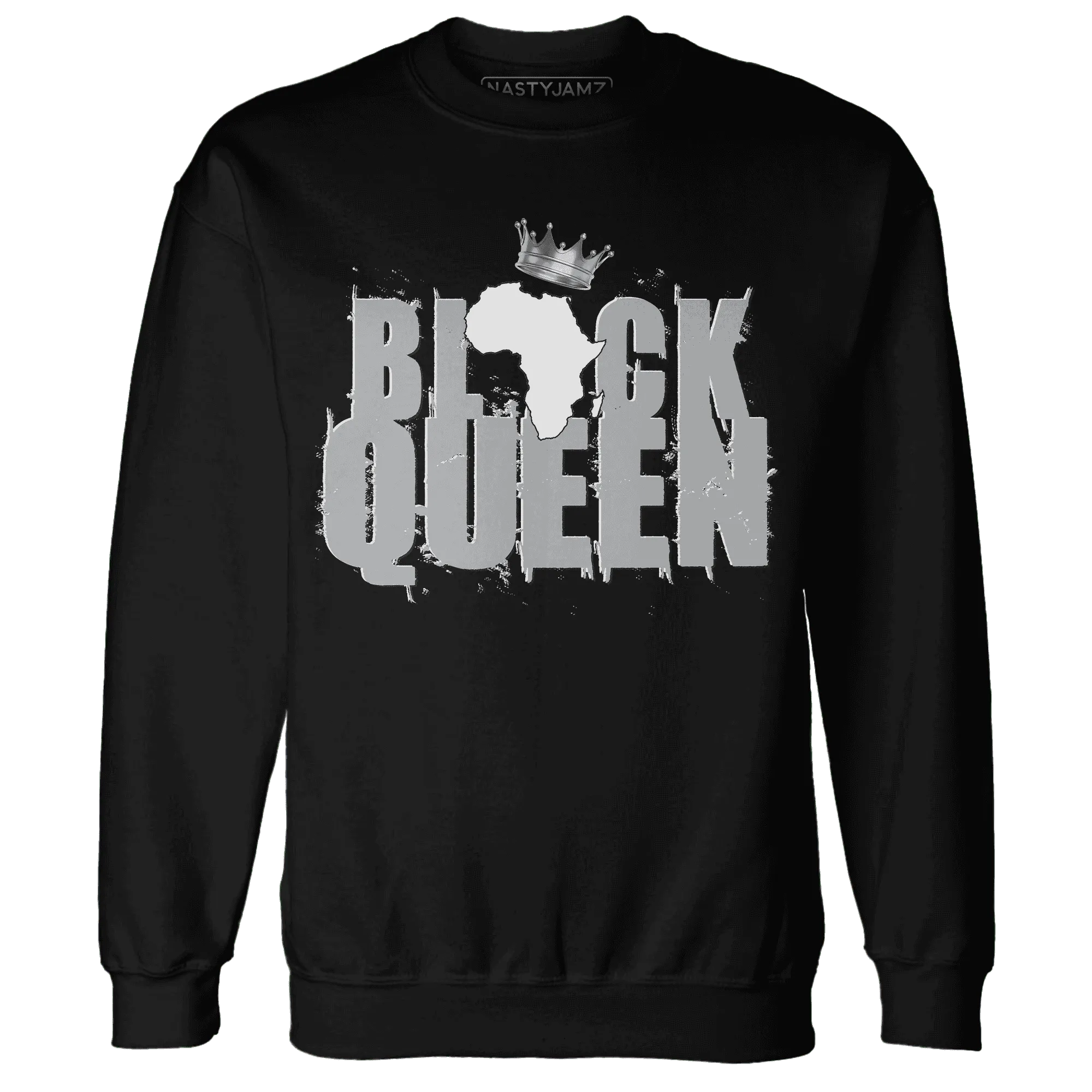 Wolf-Grey-1s-Sweatshirt-Match-Black-Queen-Crown