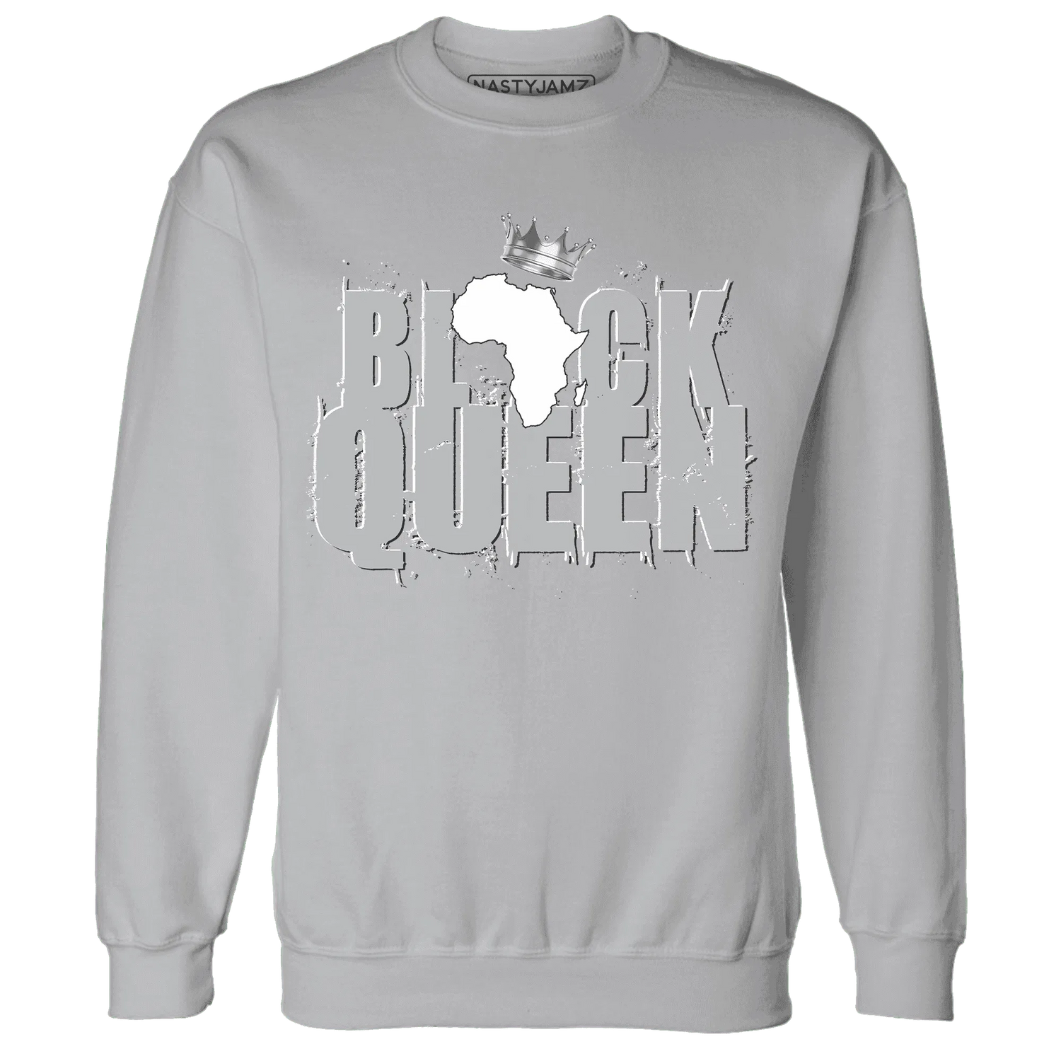 Wolf-Grey-1s-Sweatshirt-Match-Black-Queen-Crown